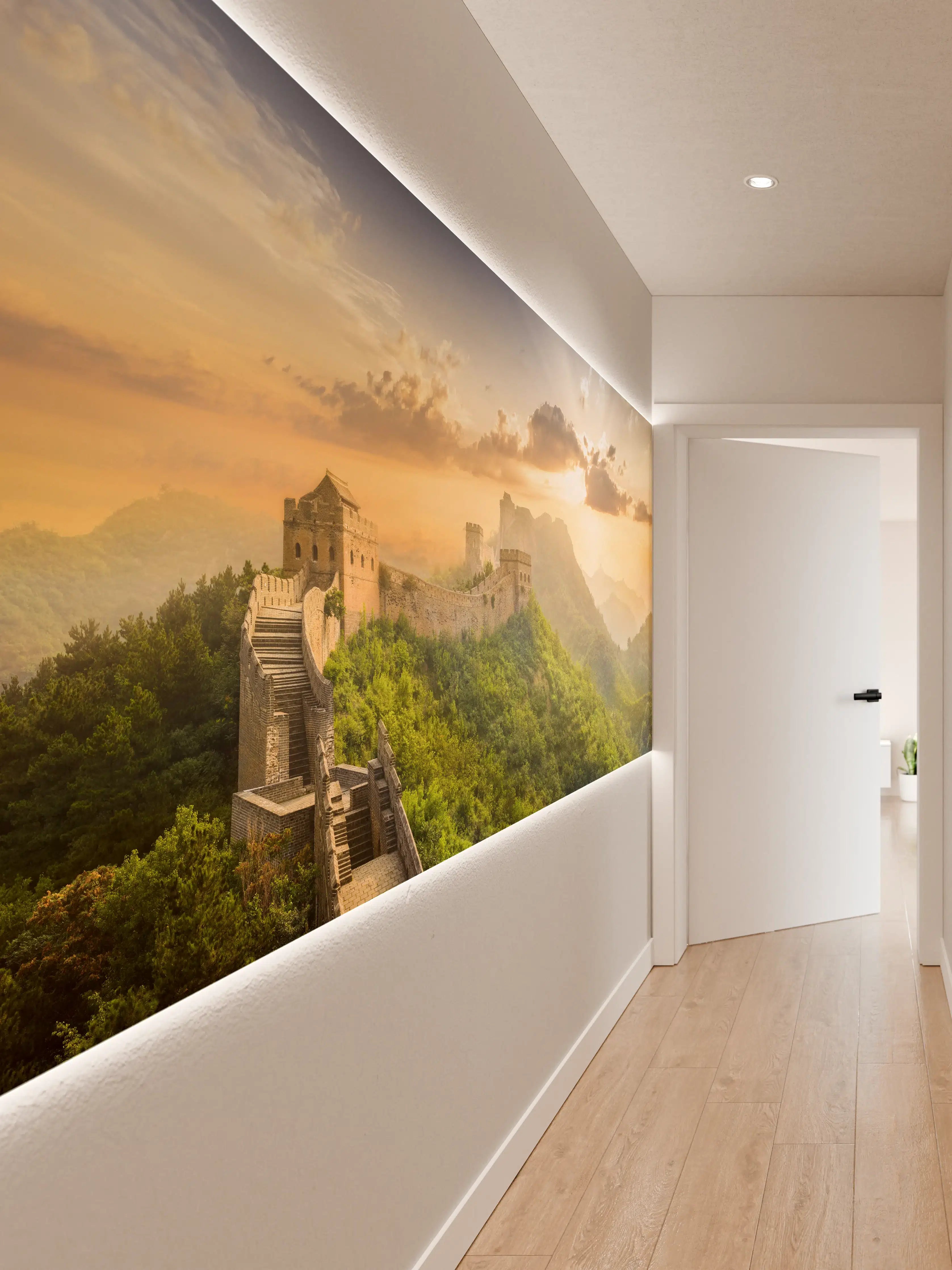 Wandverkleidung Flur - Chinesische Mauer bei Sonnenaufgang