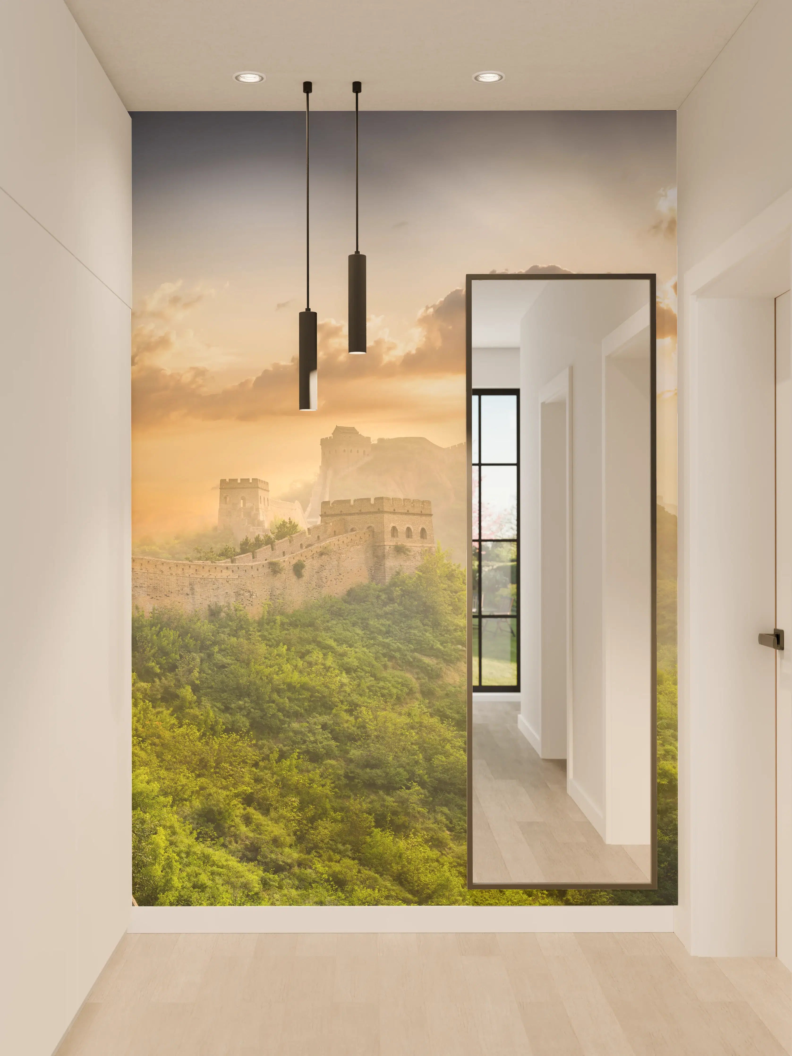 Wandverkleidung Flur - Chinesische Mauer bei Sonnenaufgang