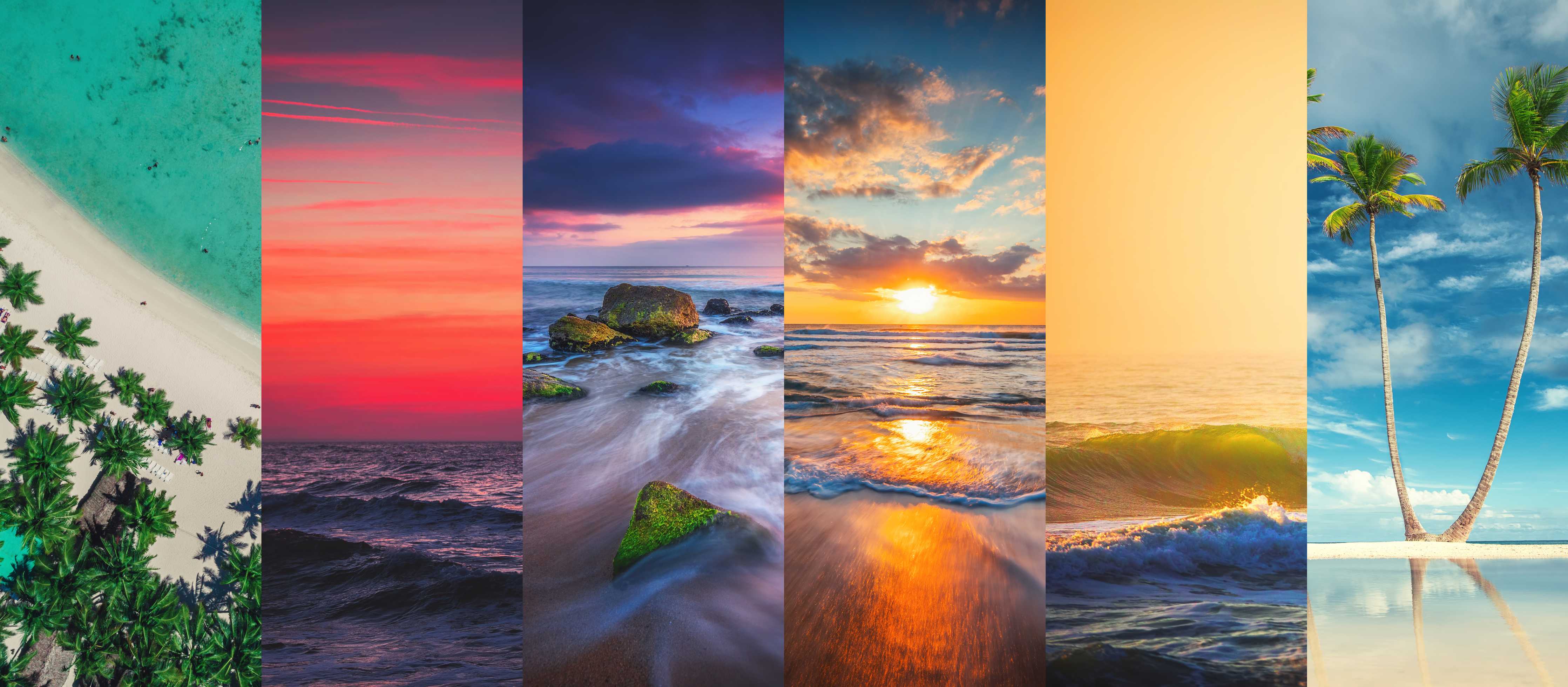 Wandverkleidung Flur-Collage von Sommer Meer und Strand Bilder