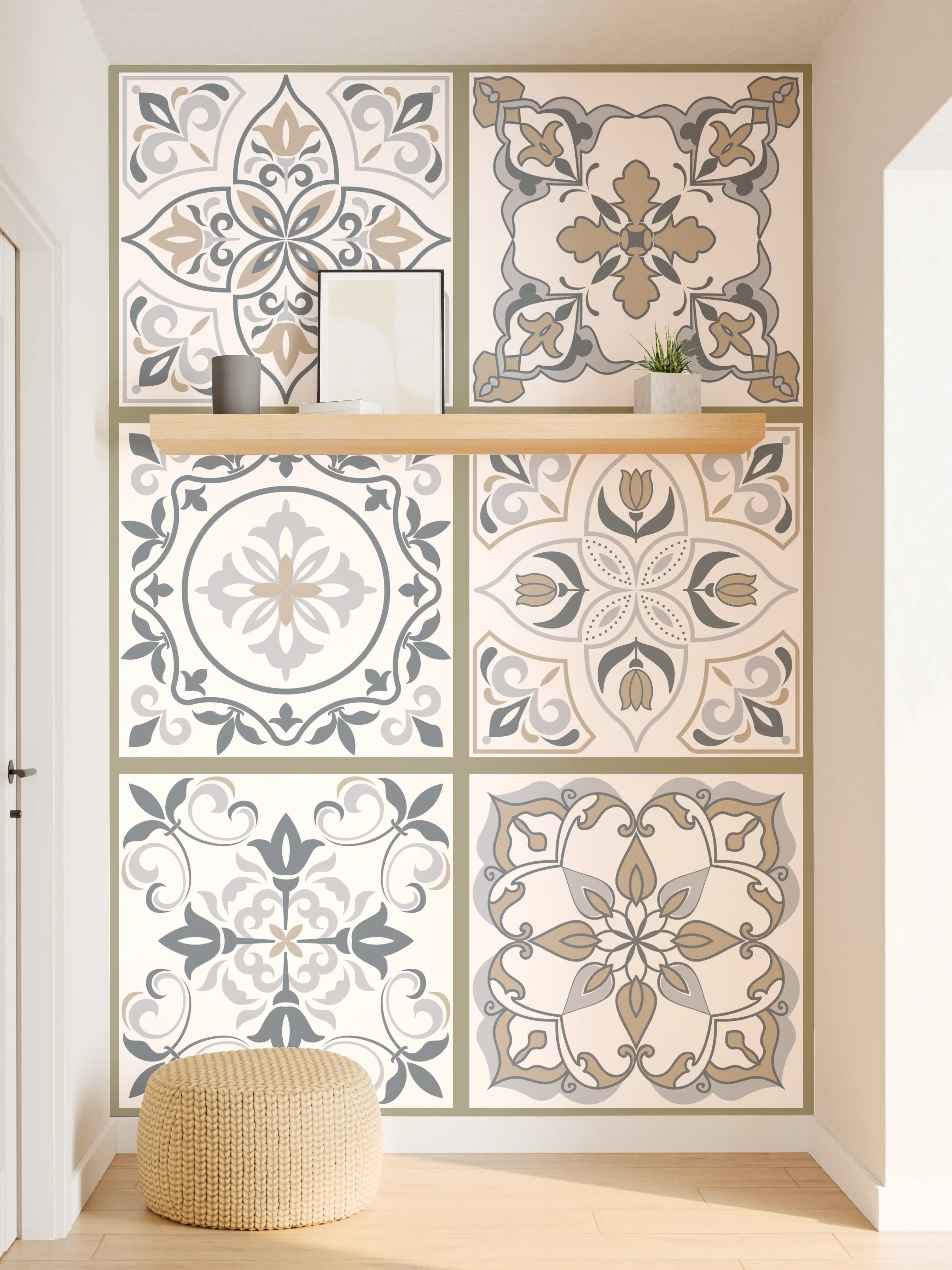 Wandverkleidung Flur - Dekorative Musterfliesen