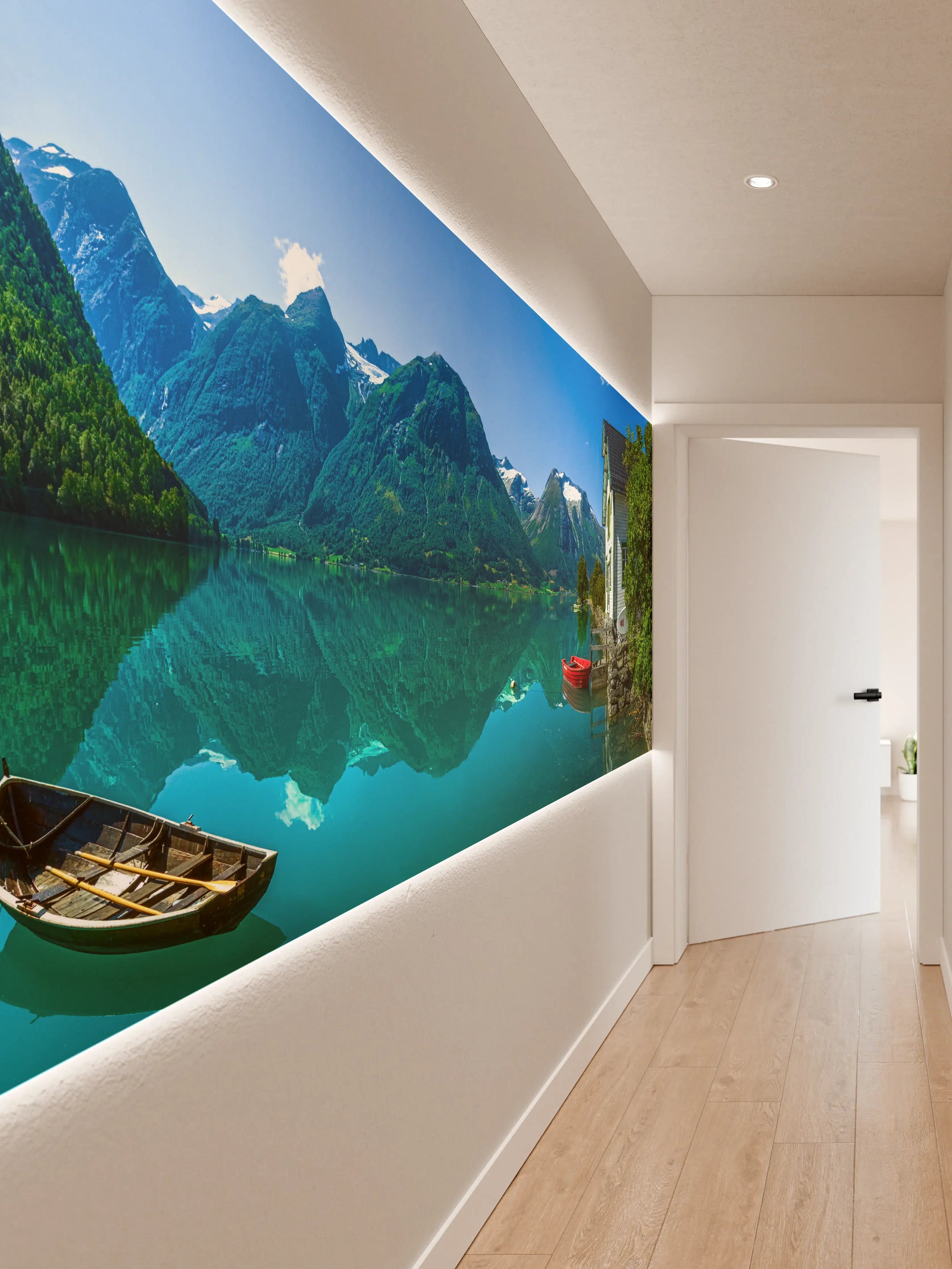 Wandverkleidung Flur - Der Gletschersee