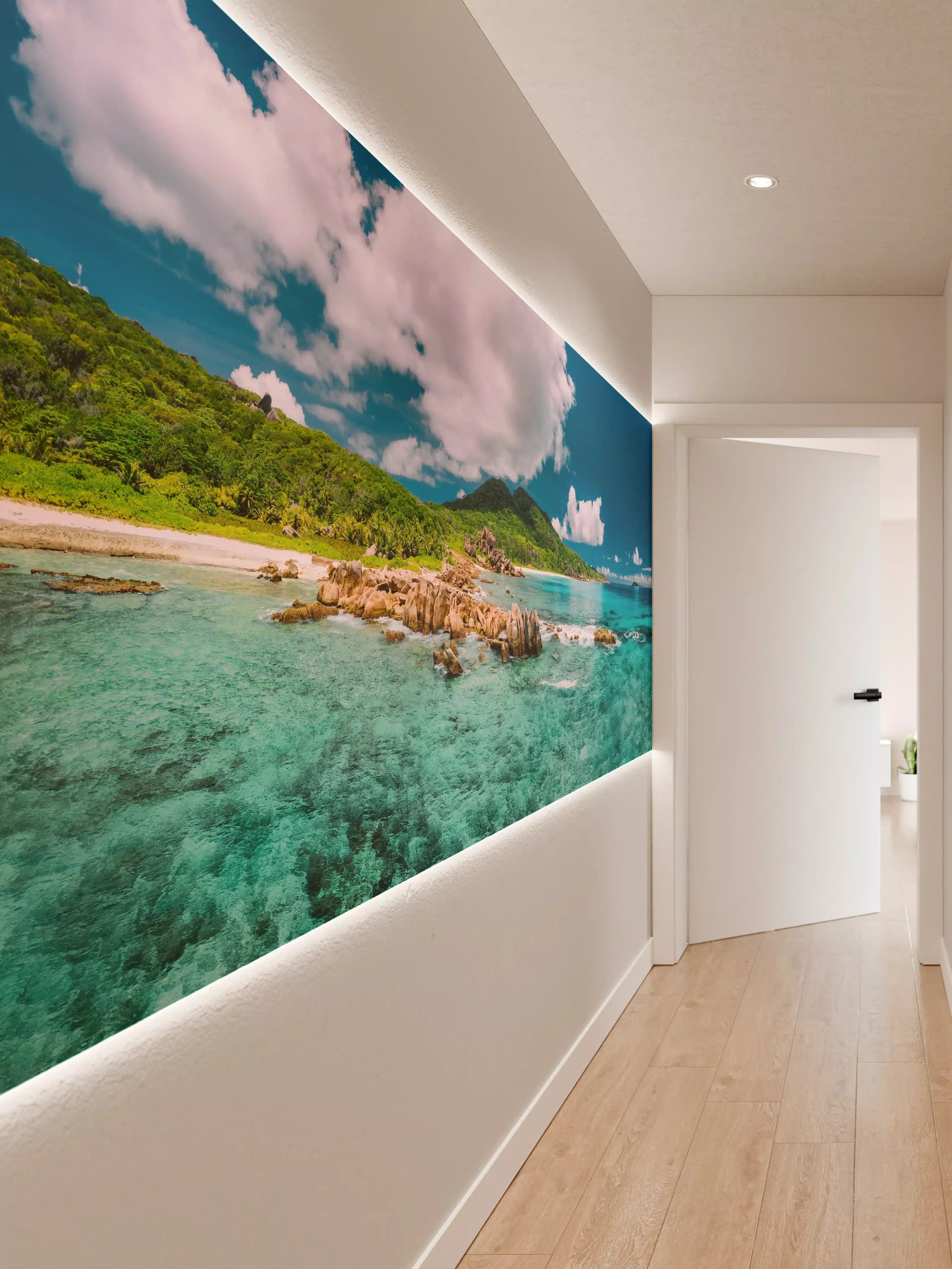 Wandverkleidung Flur - Der Strand Grand Anse - La Digue