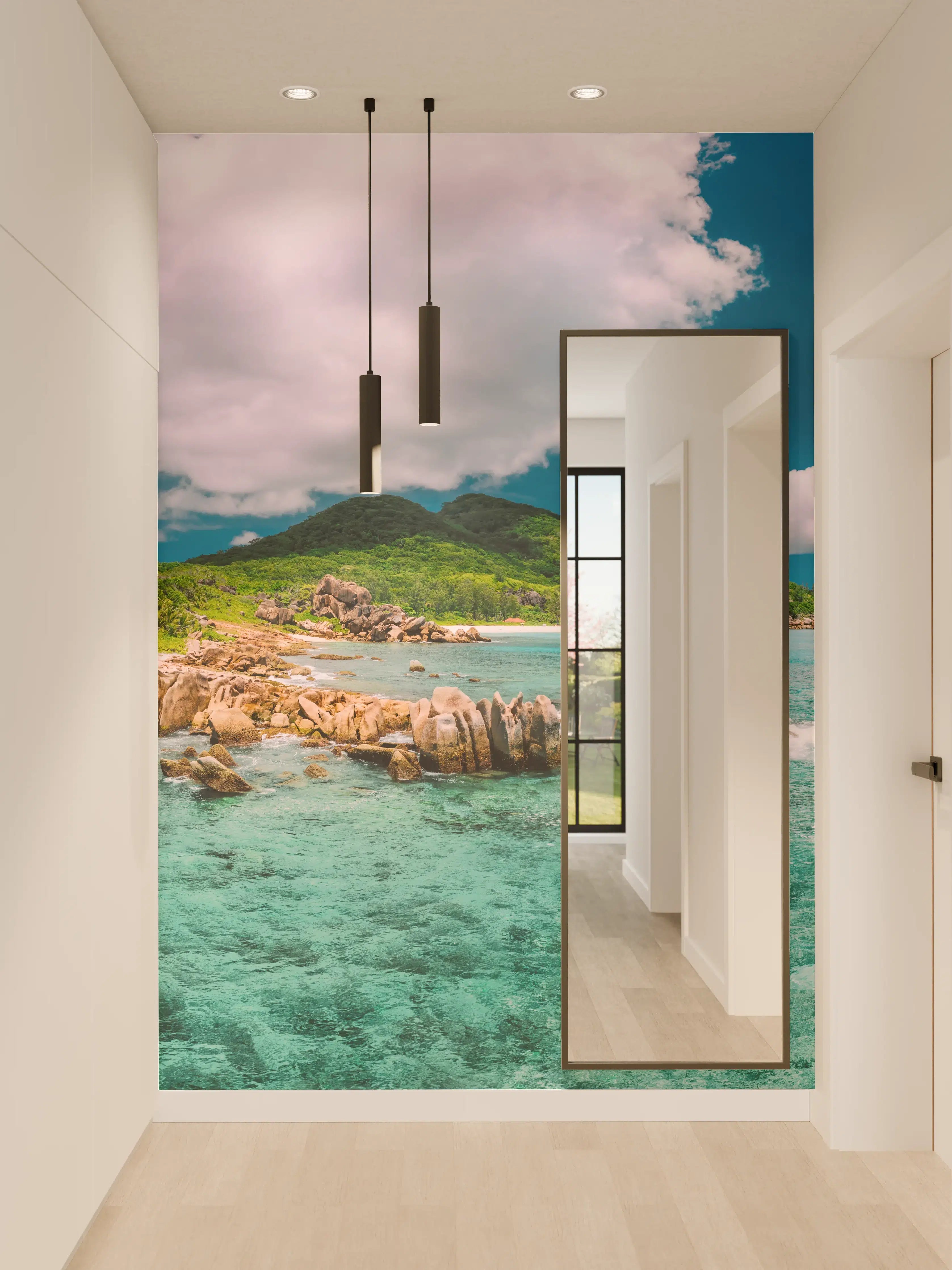 Wandverkleidung Flur - Der Strand Grand Anse - La Digue