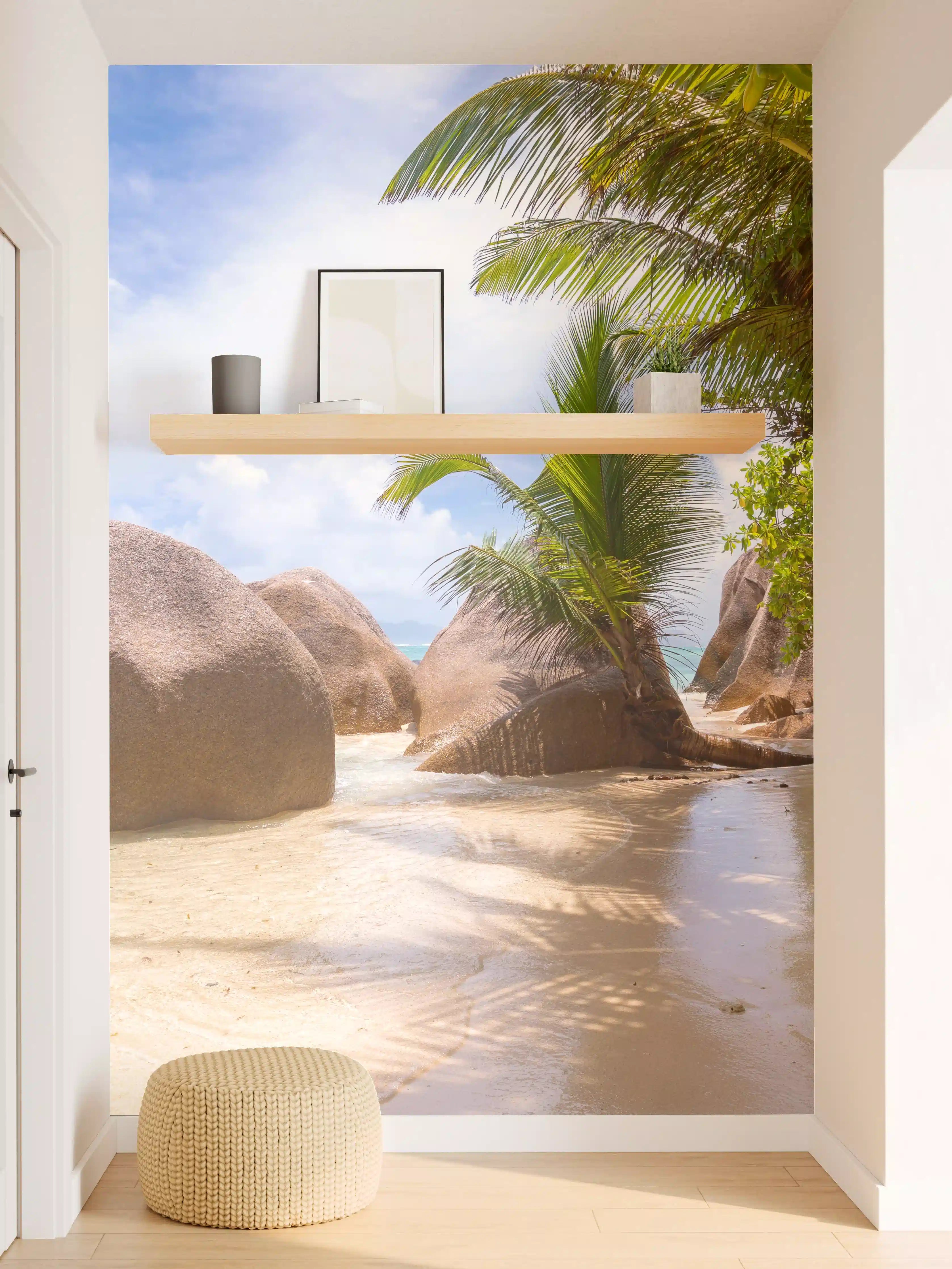 Wandverkleidung Flur - Der Traumstrand - Anse Source d Argent