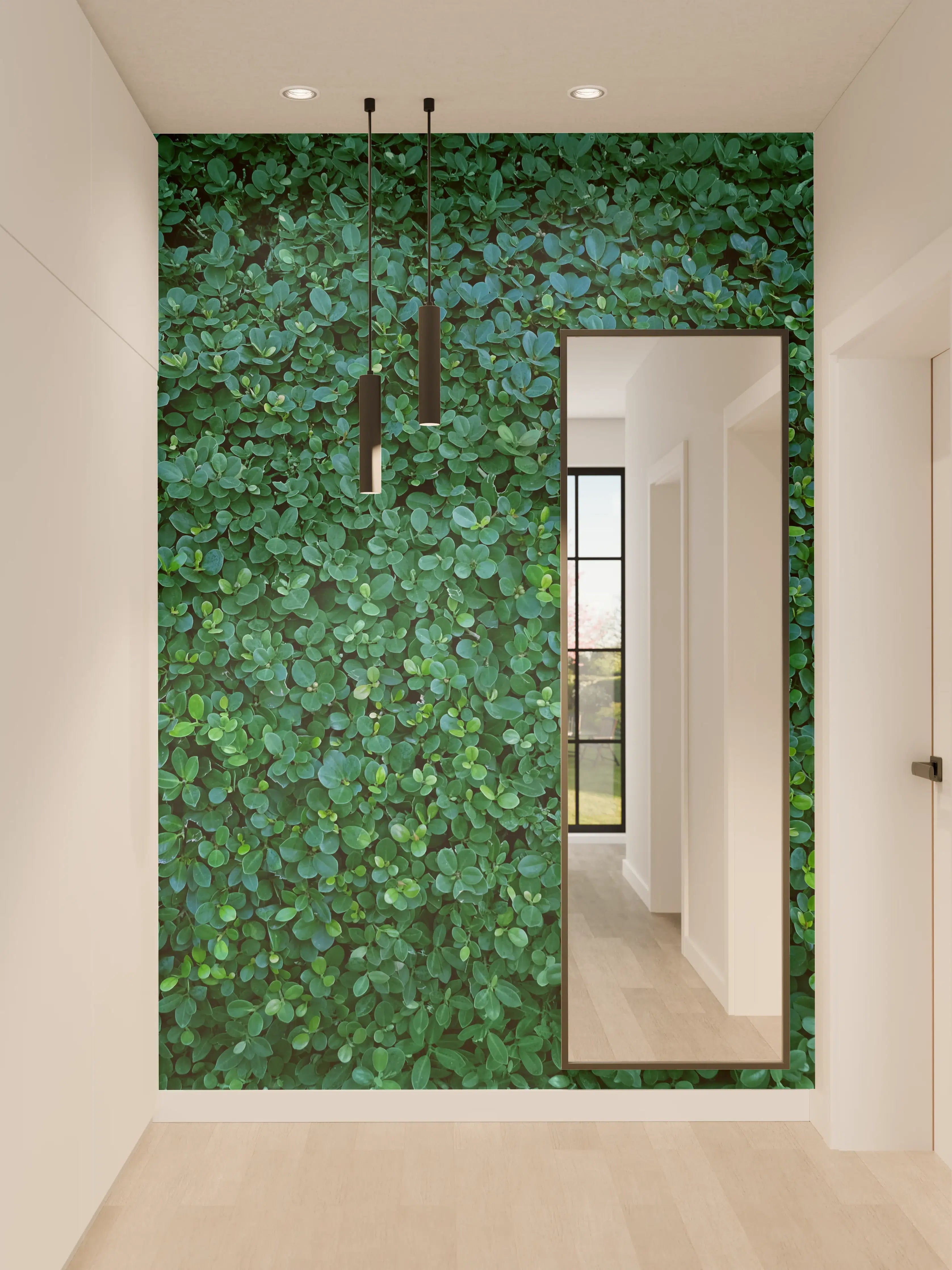 Wandverkleidung Flur - Dichte grüne Blätterdecke