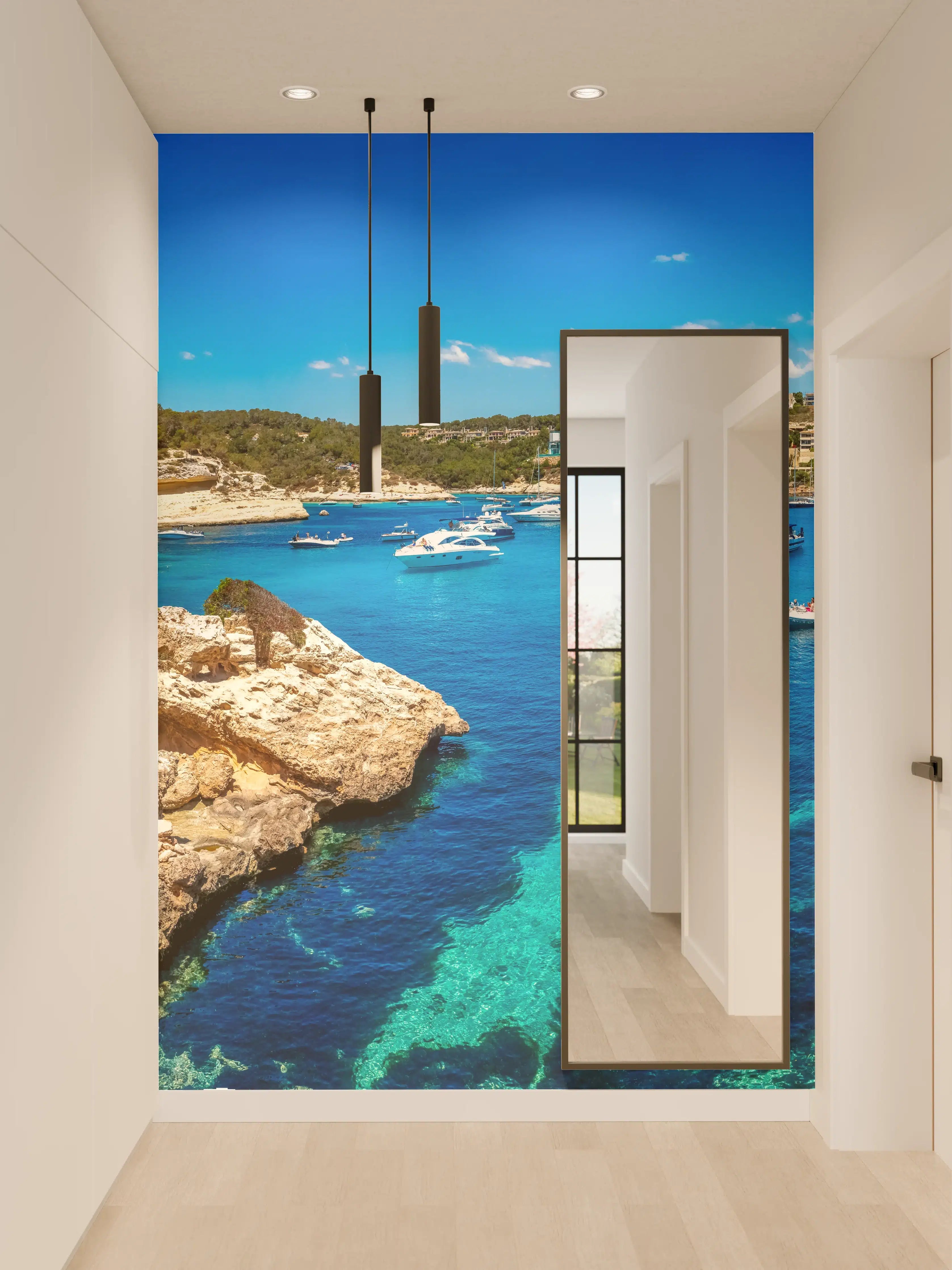 Wandverkleidung Flur - Drei Finger Bucht (Mallorca)