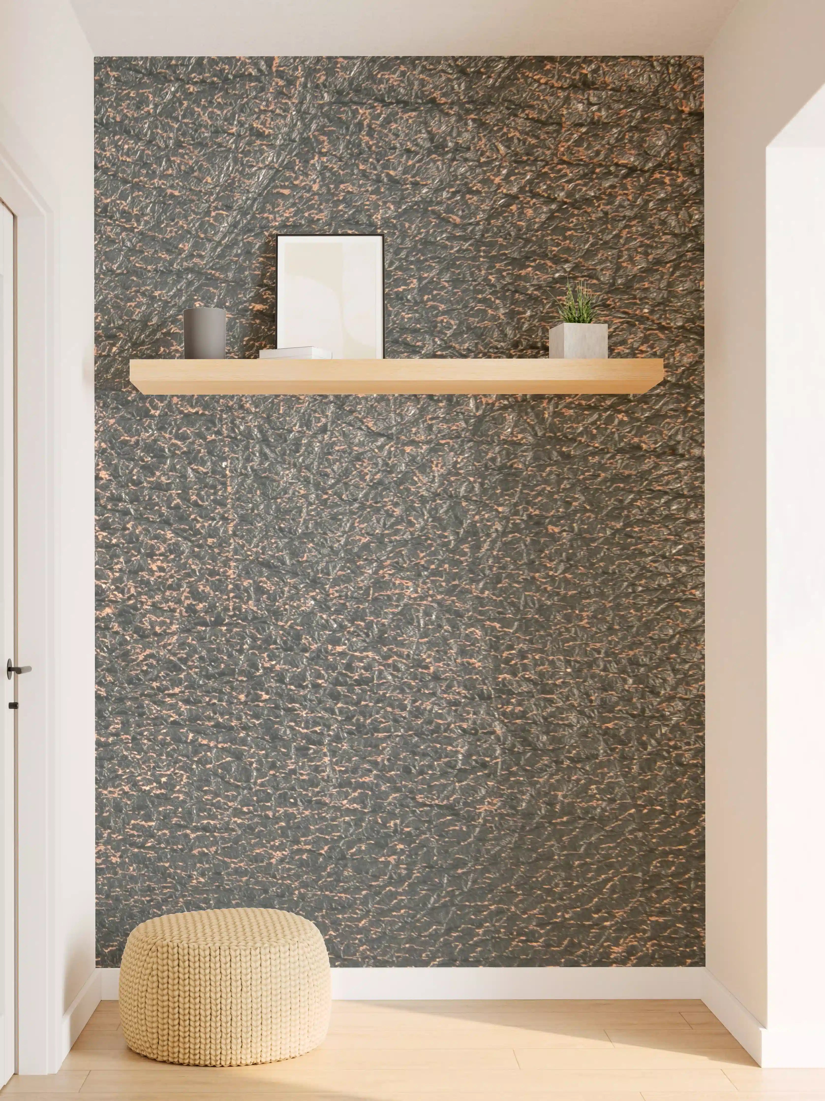Wandverkleidung Flur - Dunkle Holztextur mit Bedeutungsvoller Optik