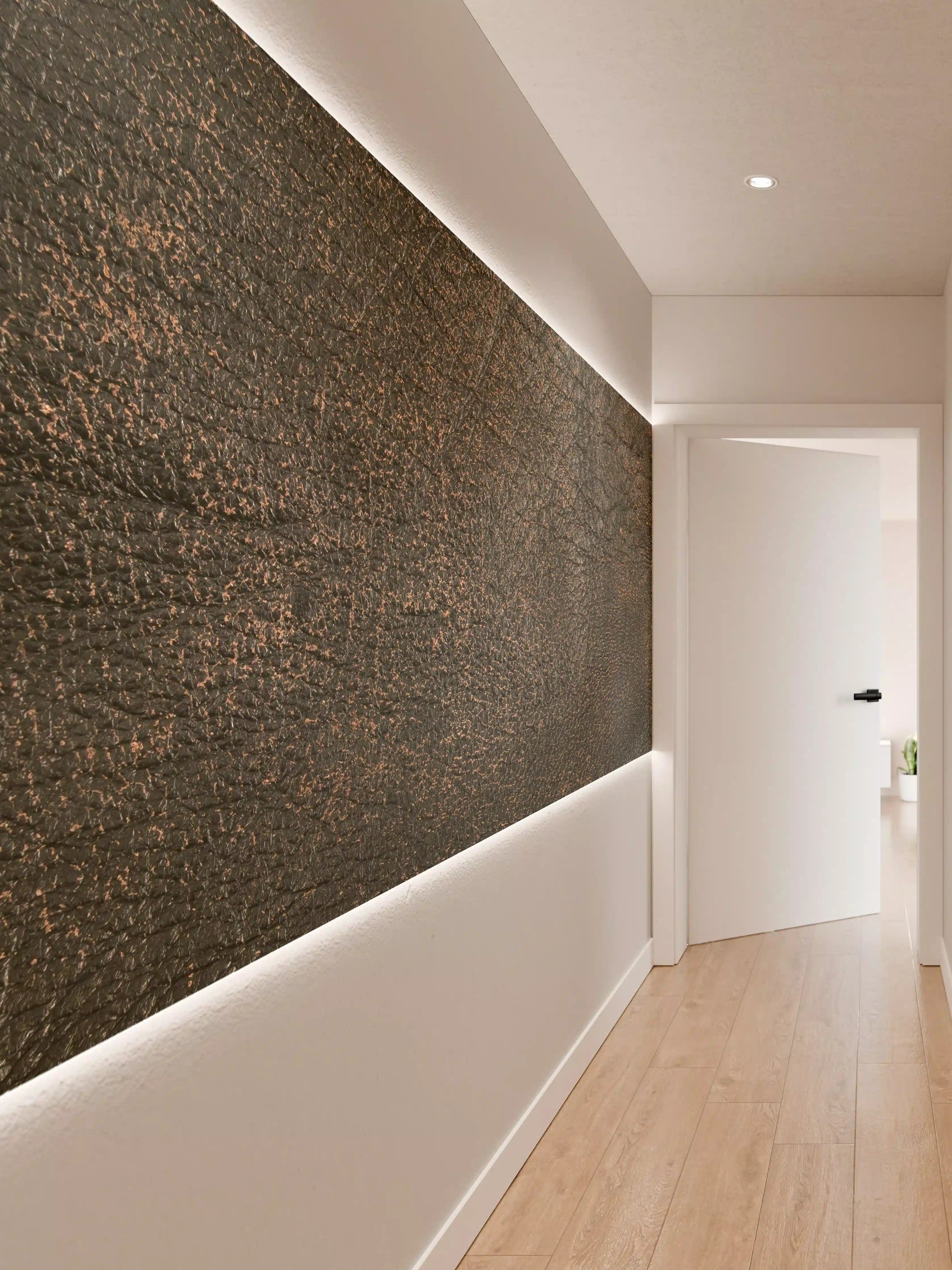 Wandverkleidung Flur - Dunkle Holztextur mit Bedeutungsvoller Optik