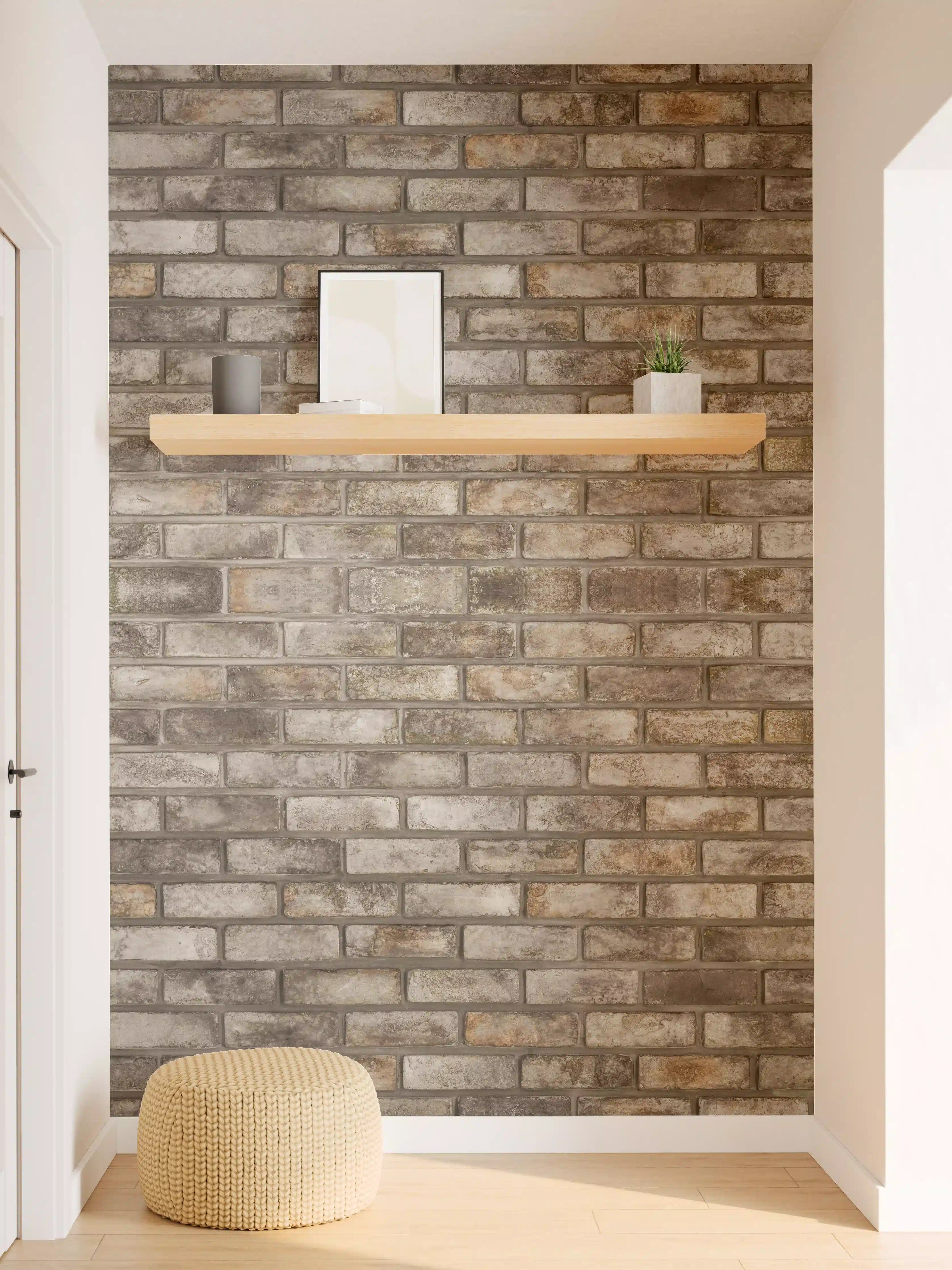 Wandverkleidung Flur - Dunkle Steinmauer