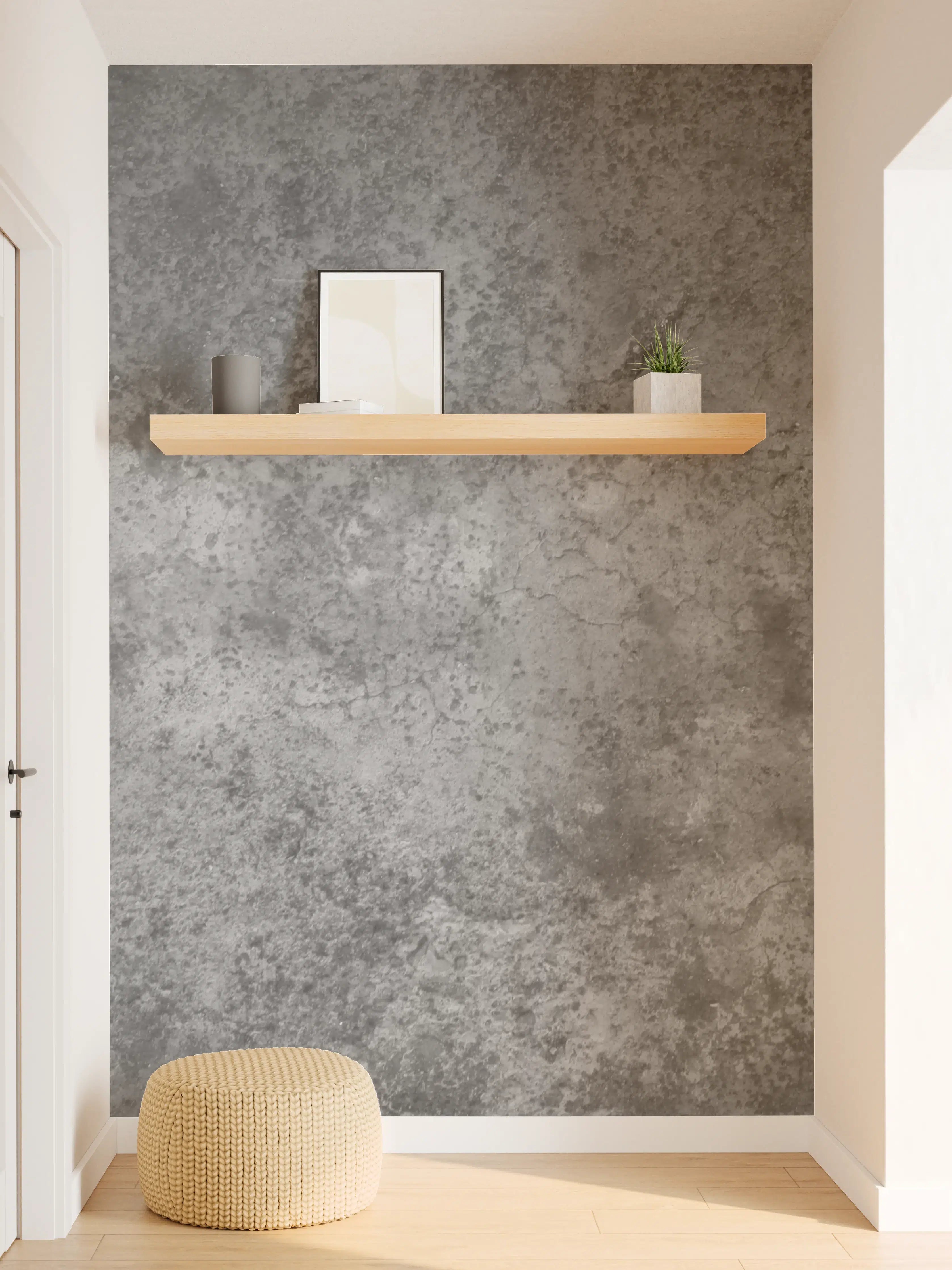 Wandverkleidung Flur - Dunkle alte Zementwand