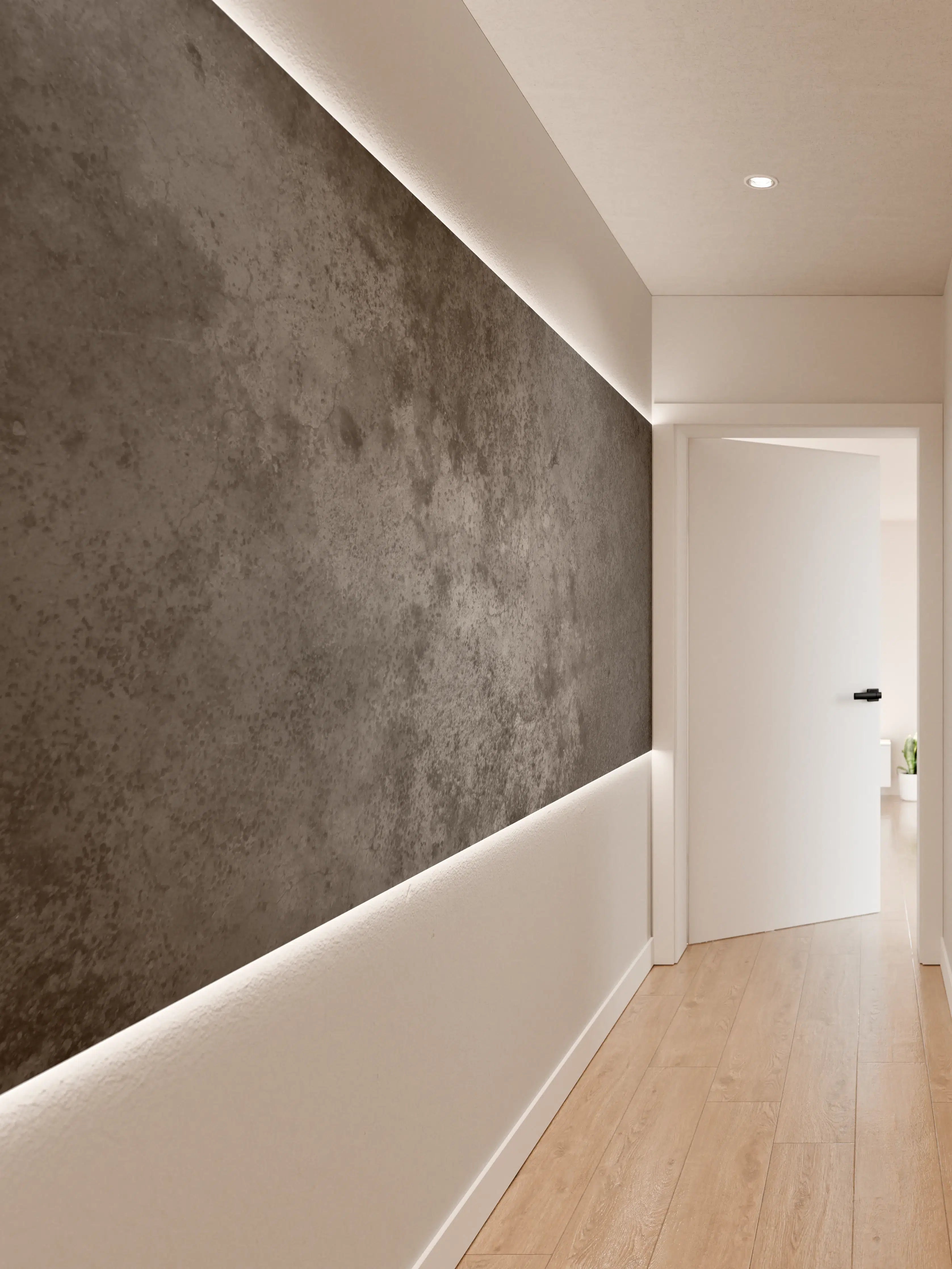 Wandverkleidung Flur - Dunkle alte Zementwand