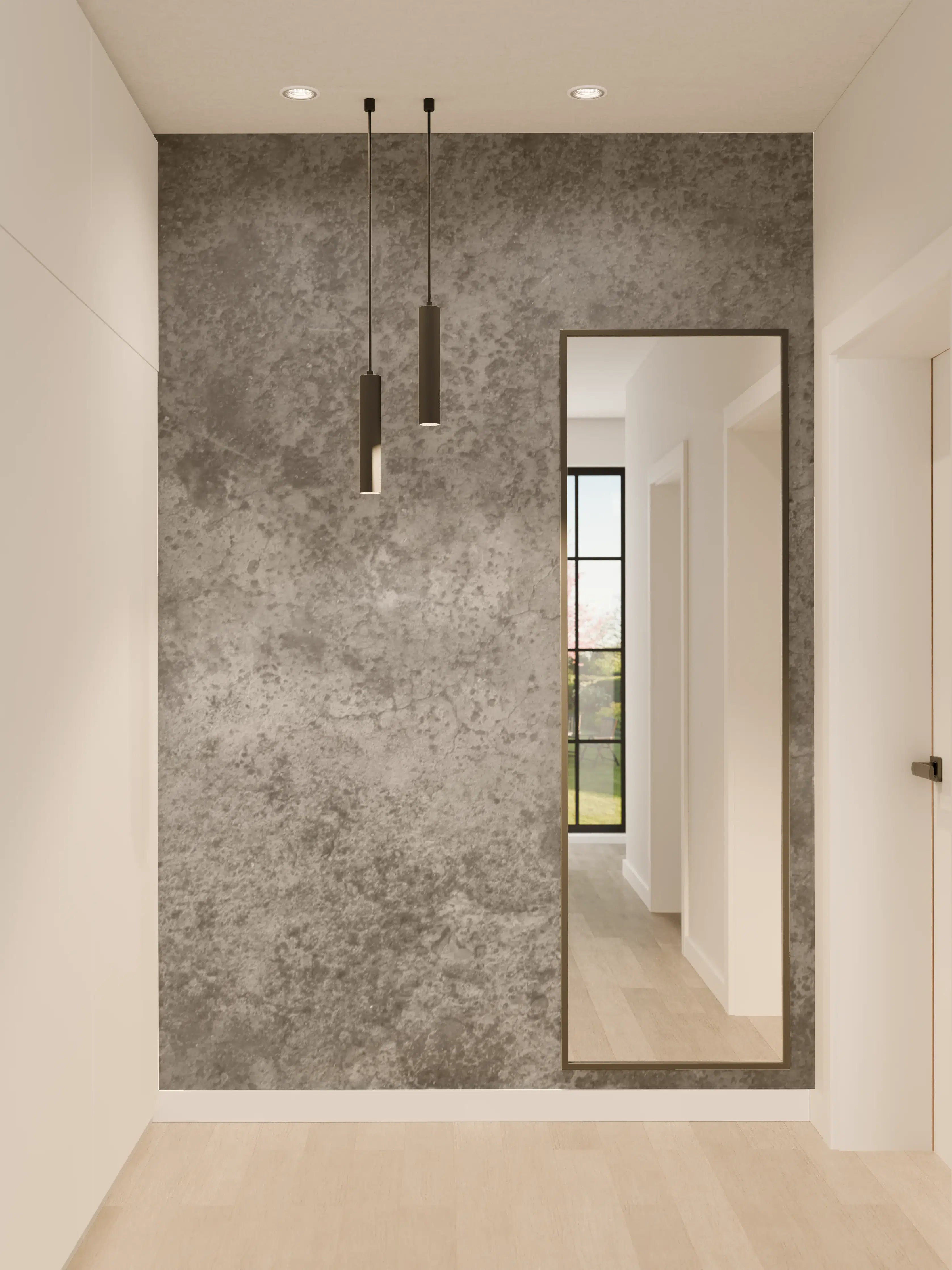 Wandverkleidung Flur - Dunkle alte Zementwand