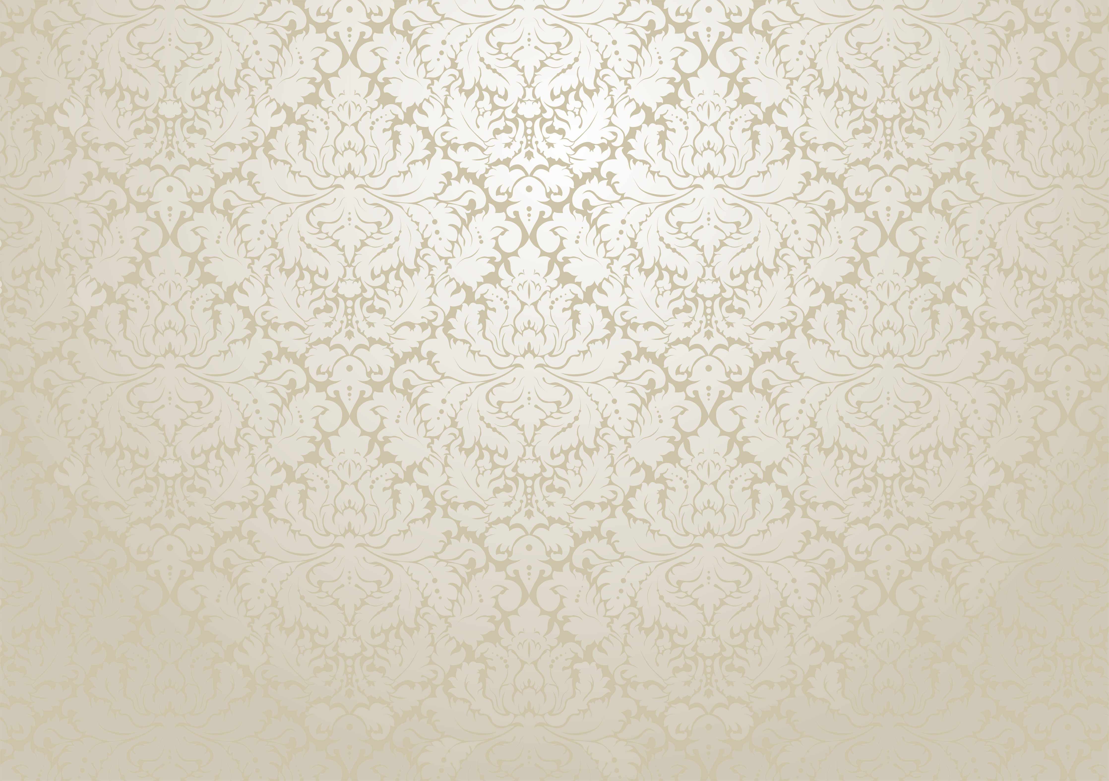 Wandverkleidung Flur-Edle Creme-Gold Damast-Tapete