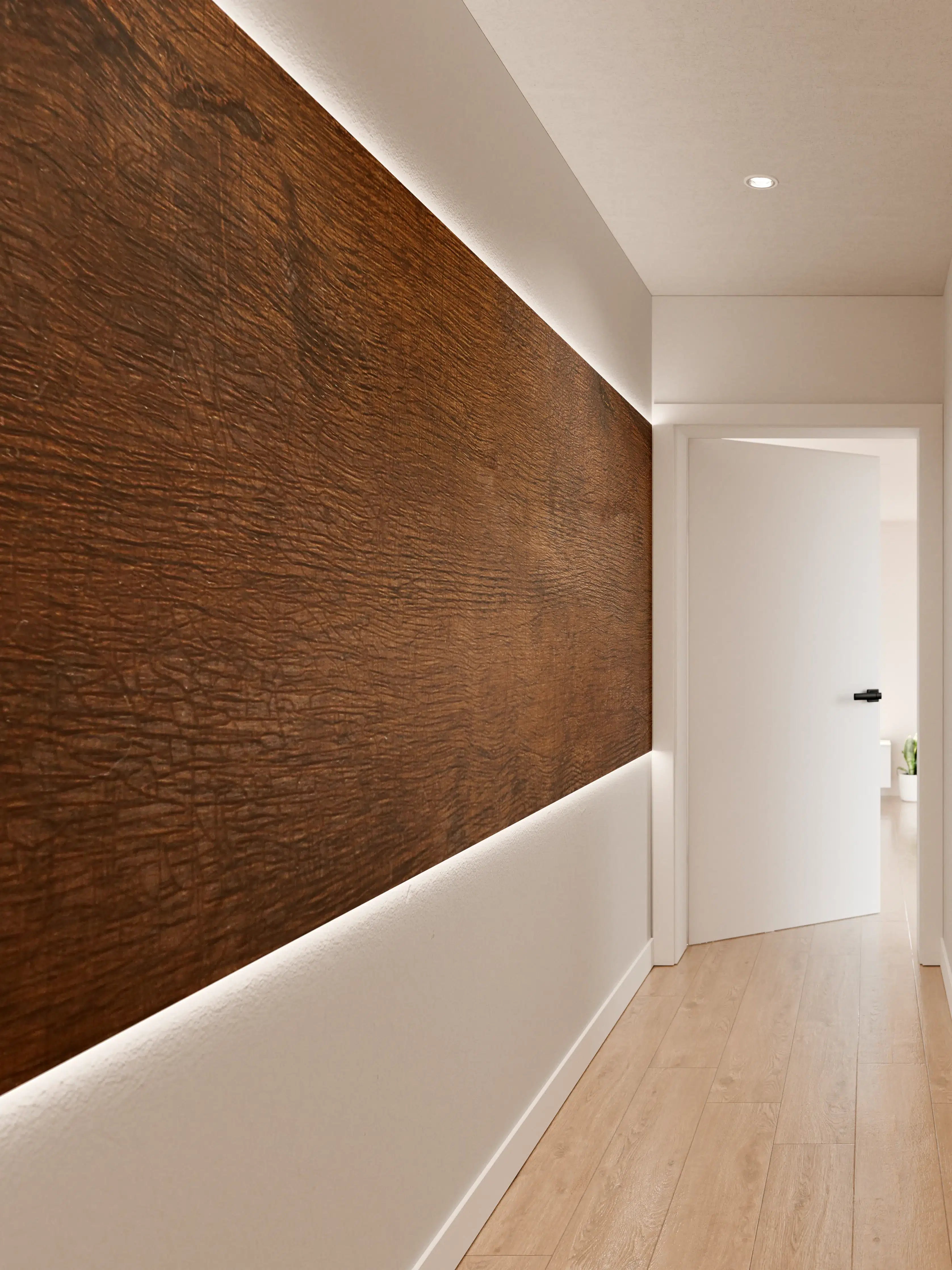 Wandverkleidung Flur - Edle Holzoptik Wandgestaltung