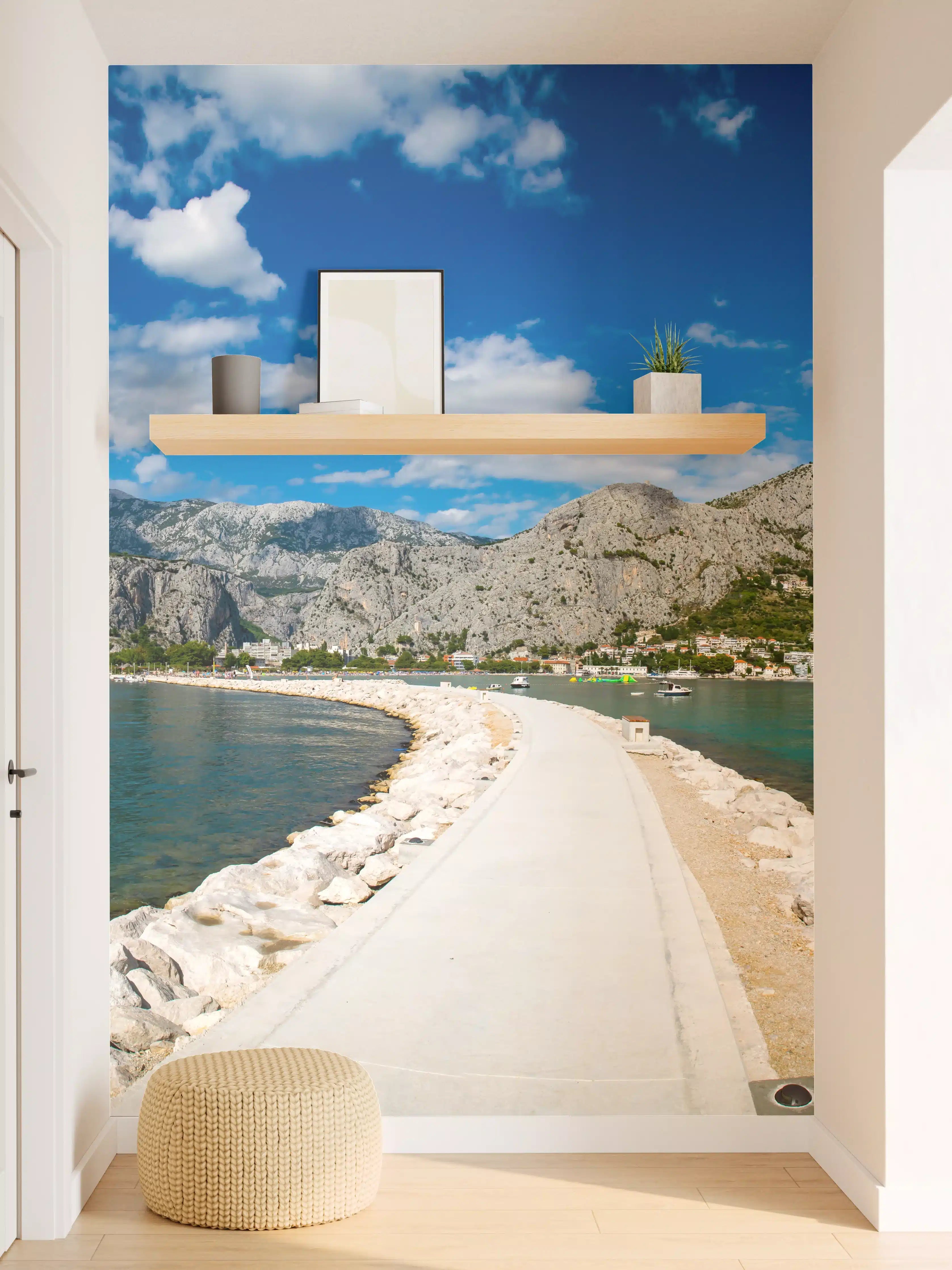 Wandverkleidung Flur - Ein Panoramabild von Omis - Kroatien