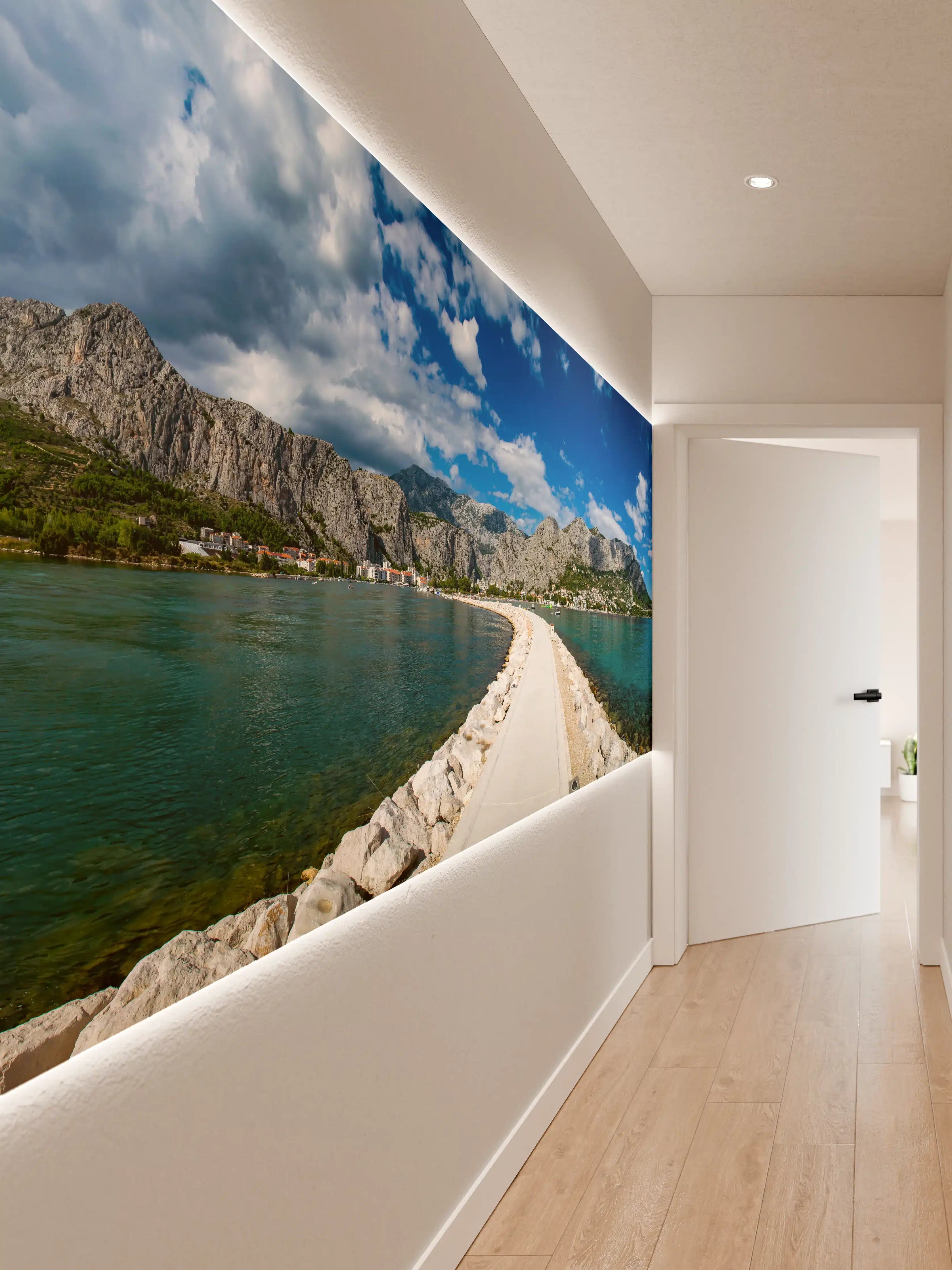 Wandverkleidung Flur - Ein Panoramabild von Omis - Kroatien