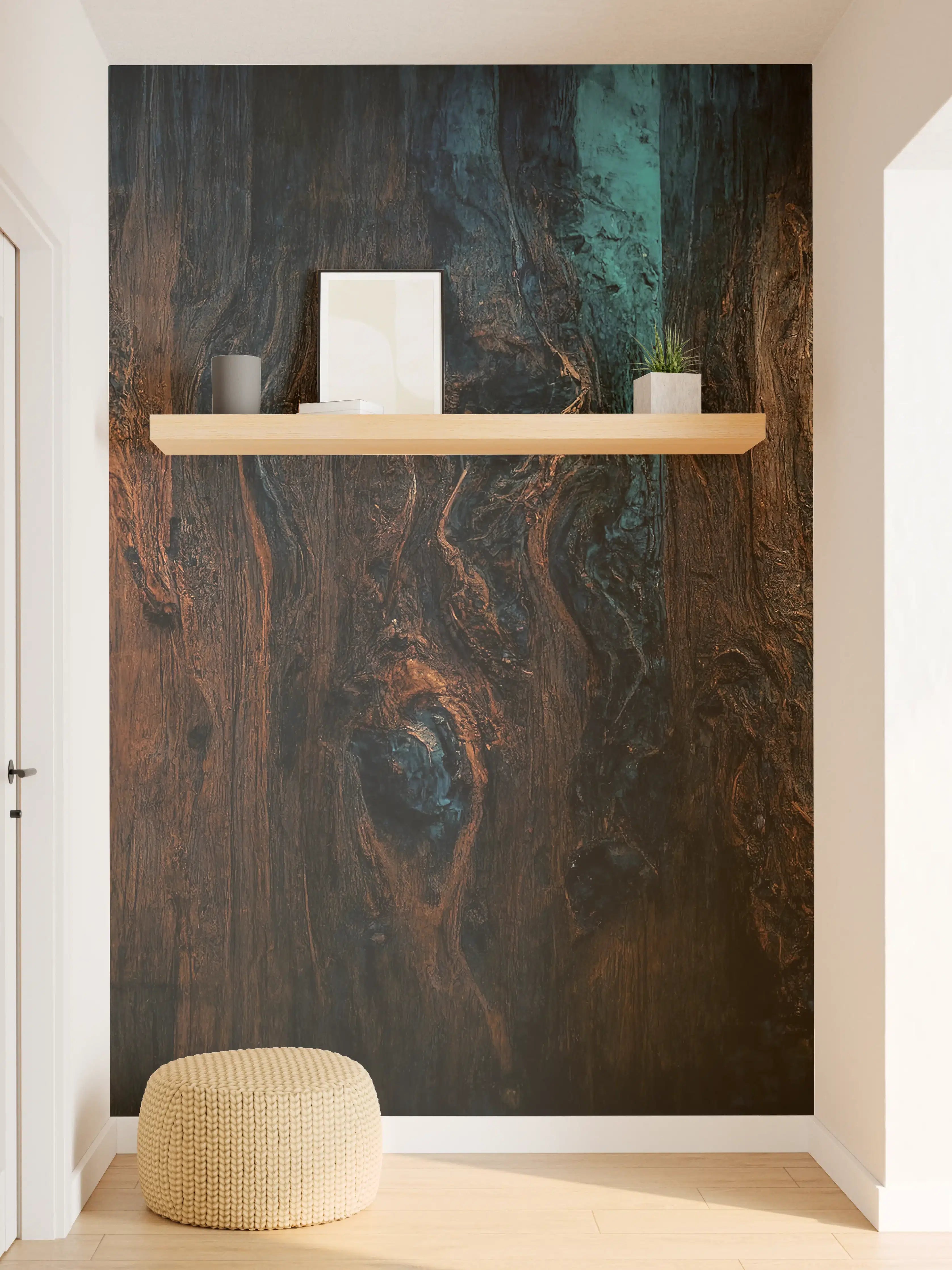 Wandverkleidung Flur - Ein beeindruckendes Holz-Design mit warmen Tönen