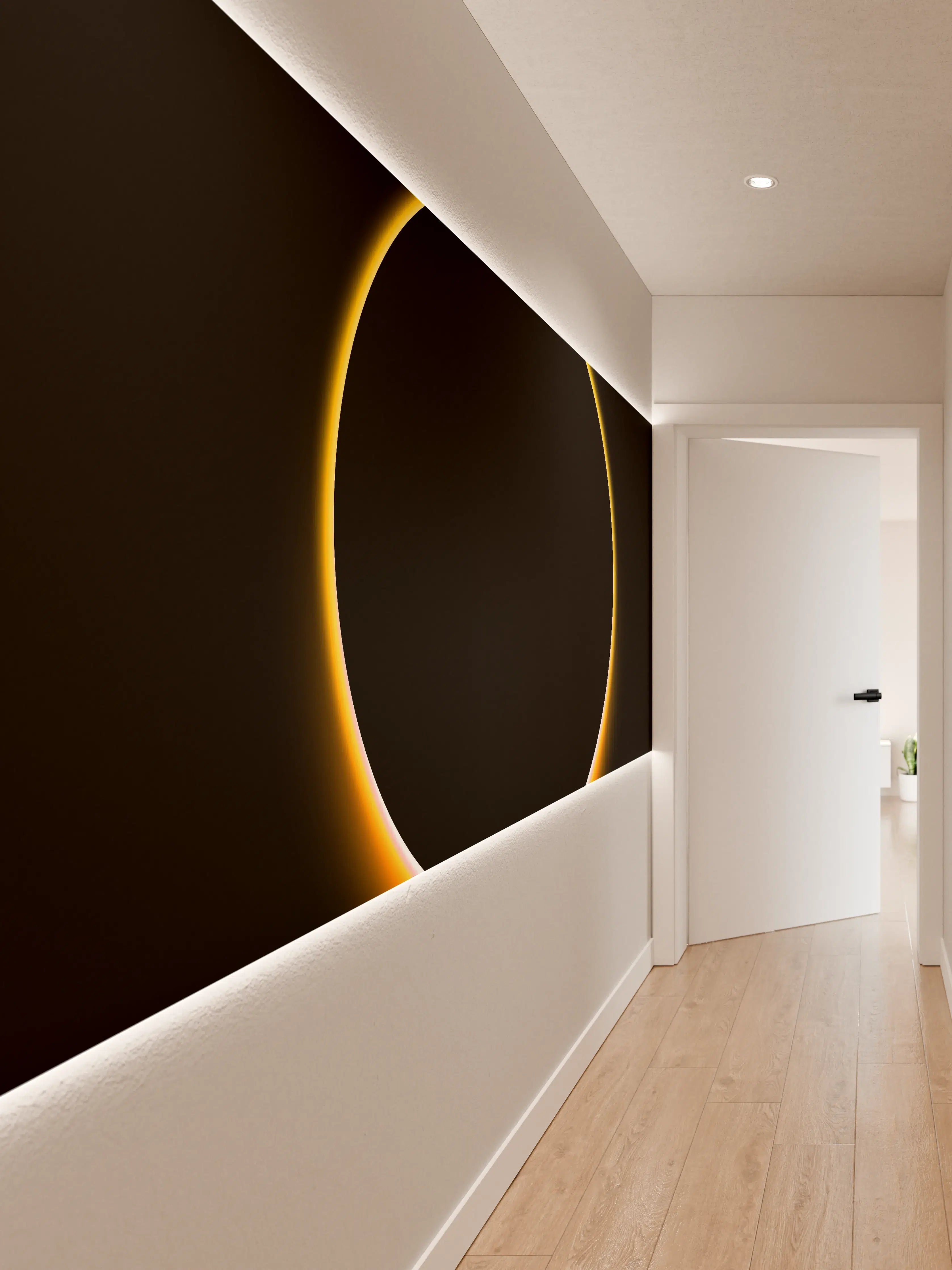 Wandverkleidung Flur - Eindrucksvoller Sonnenfinsternis-Effekt