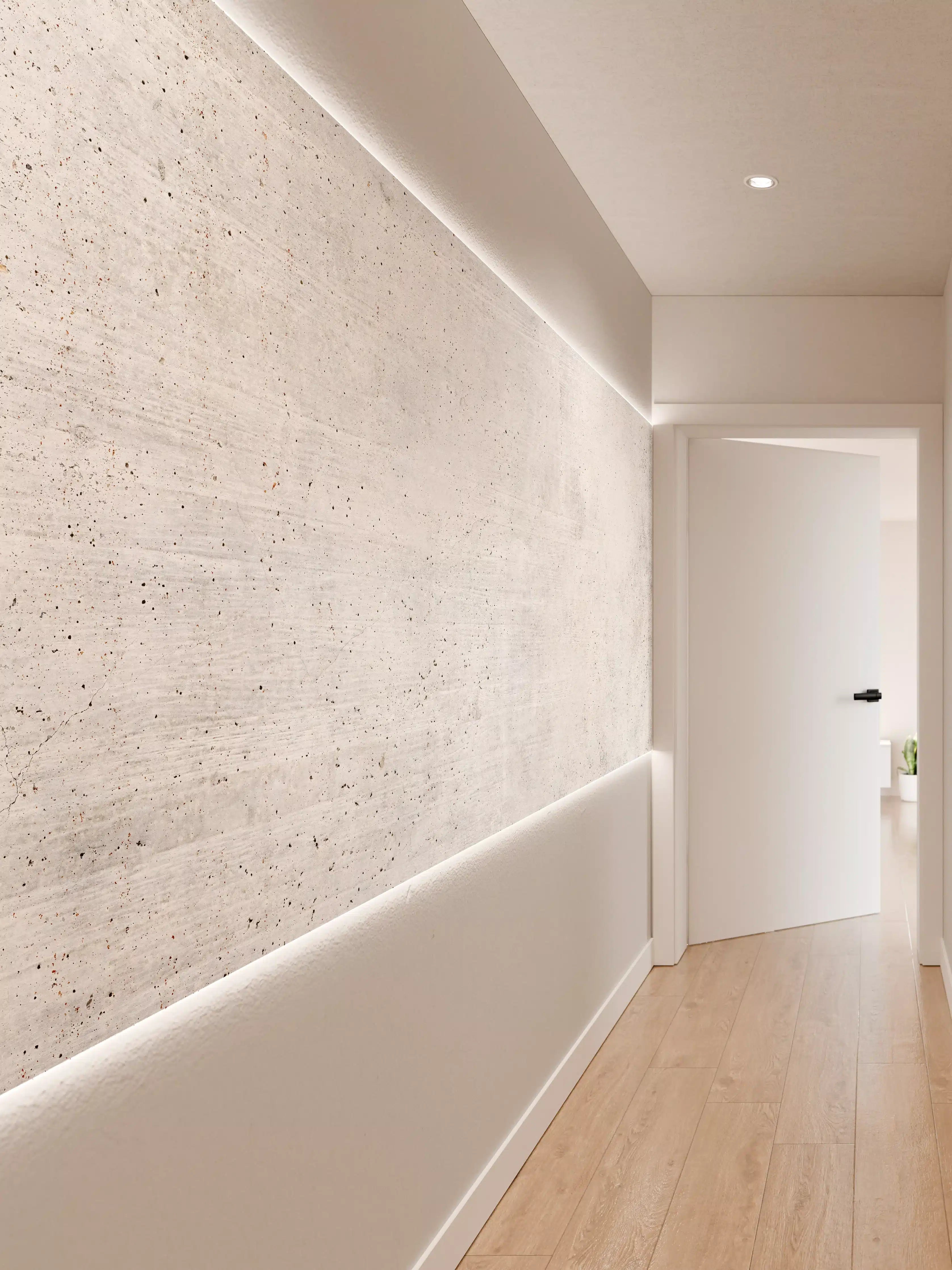 Wandverkleidung Flur - Einfache Textur einer weißen Wand