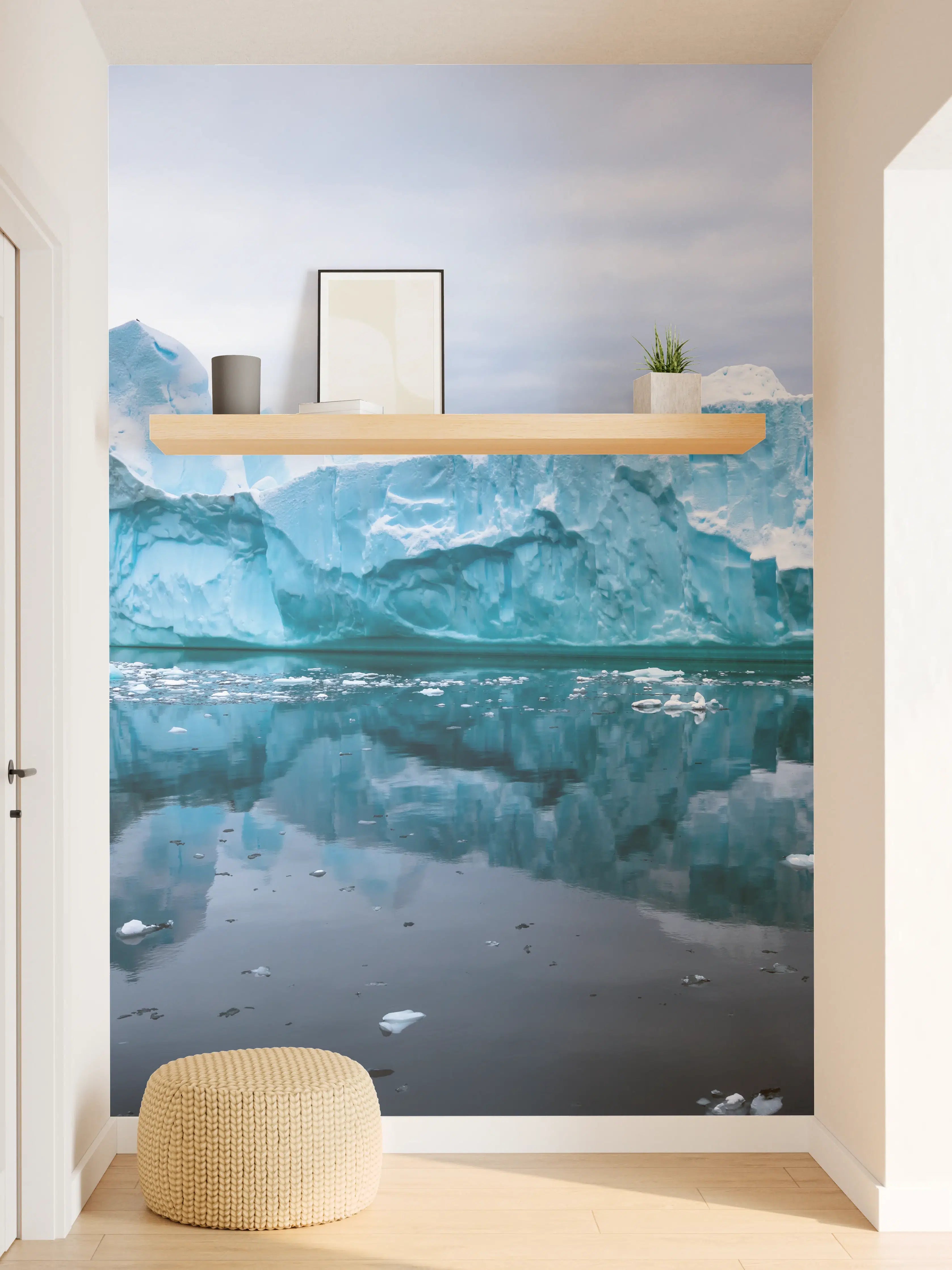 Wandverkleidung Flur - Eisberg in arktischer Umgebung