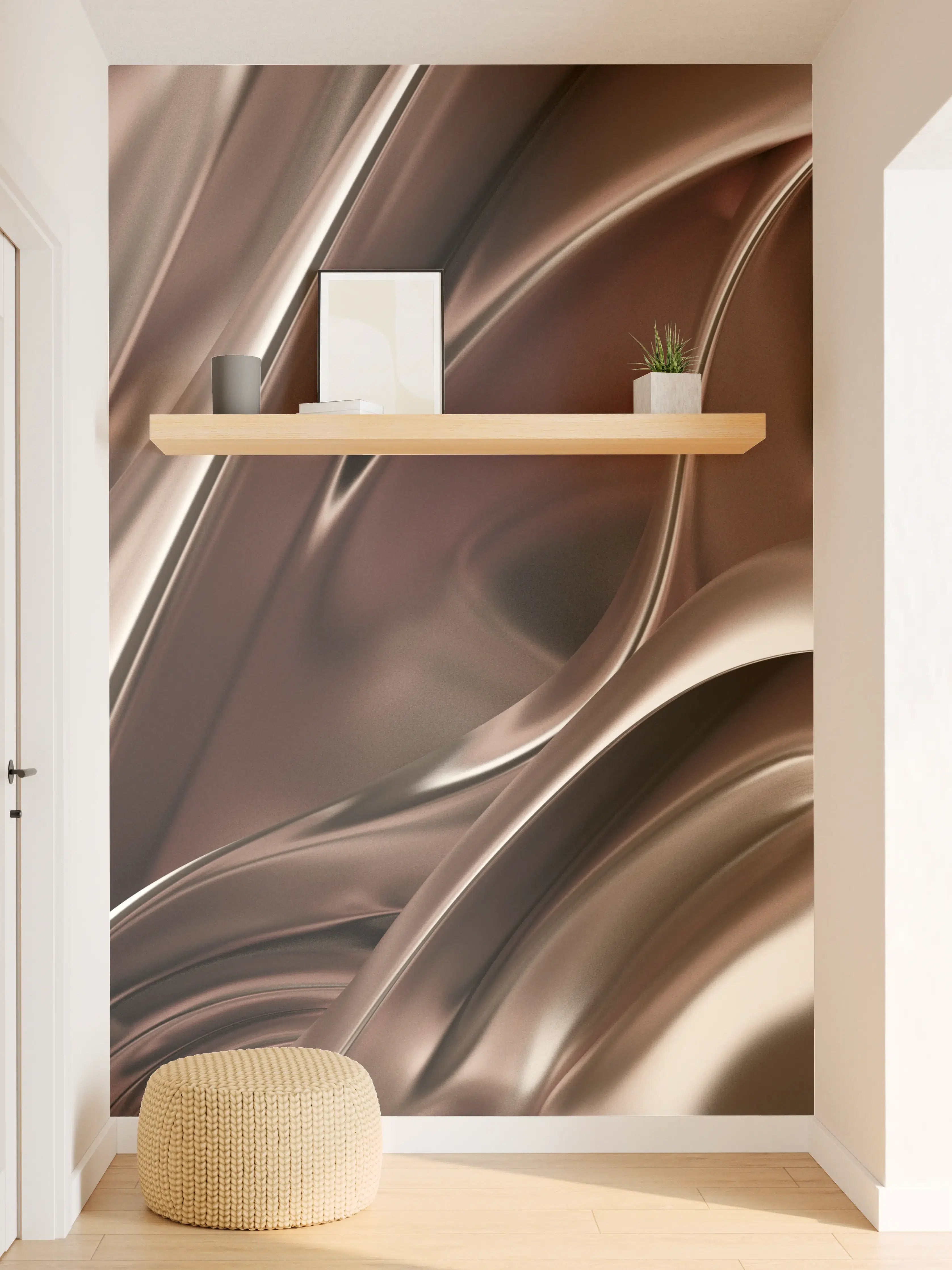 Wandverkleidung Flur - Elegant Metallic Fabric
