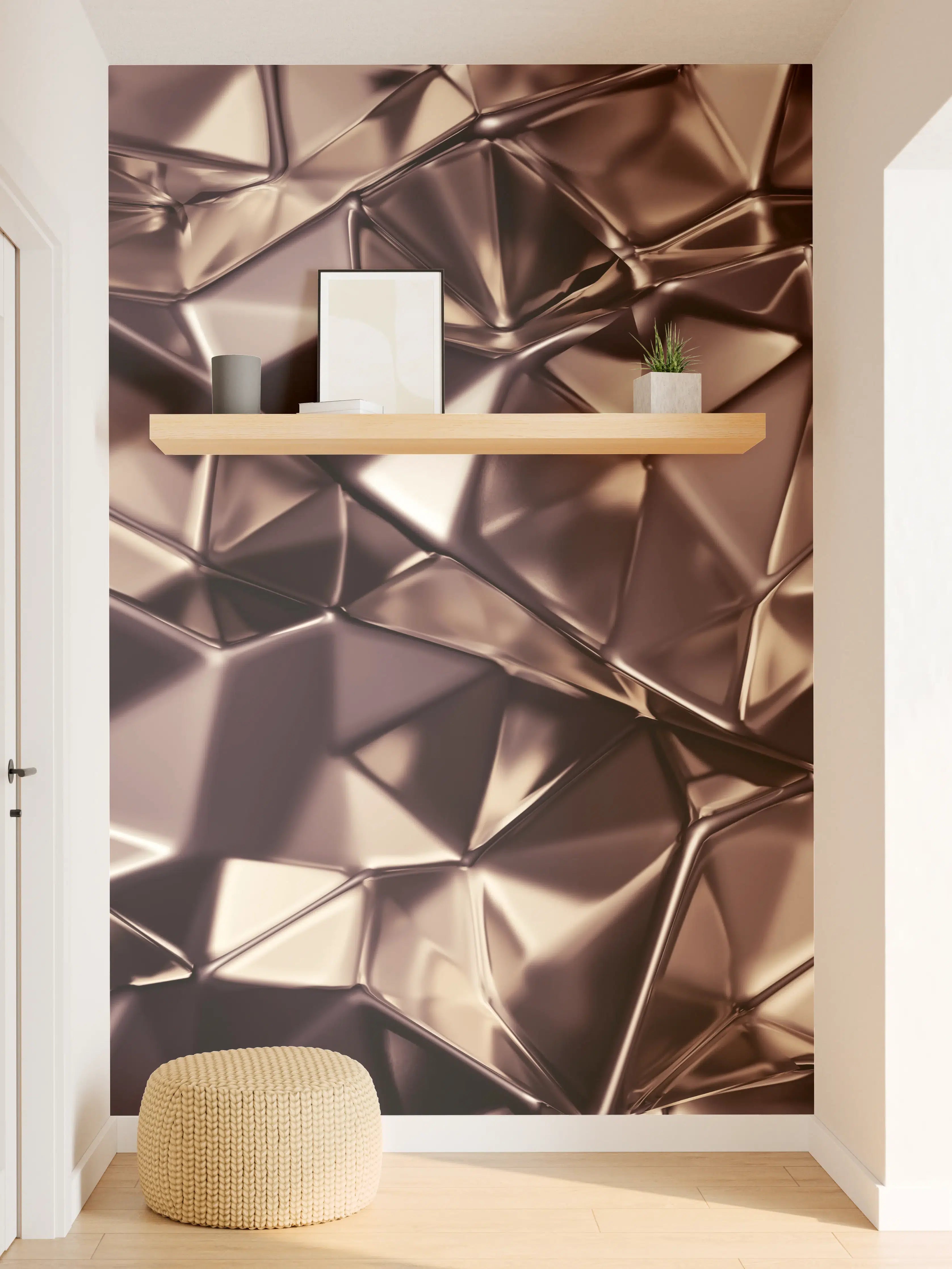 Wandverkleidung Flur - Elegant metallic surface