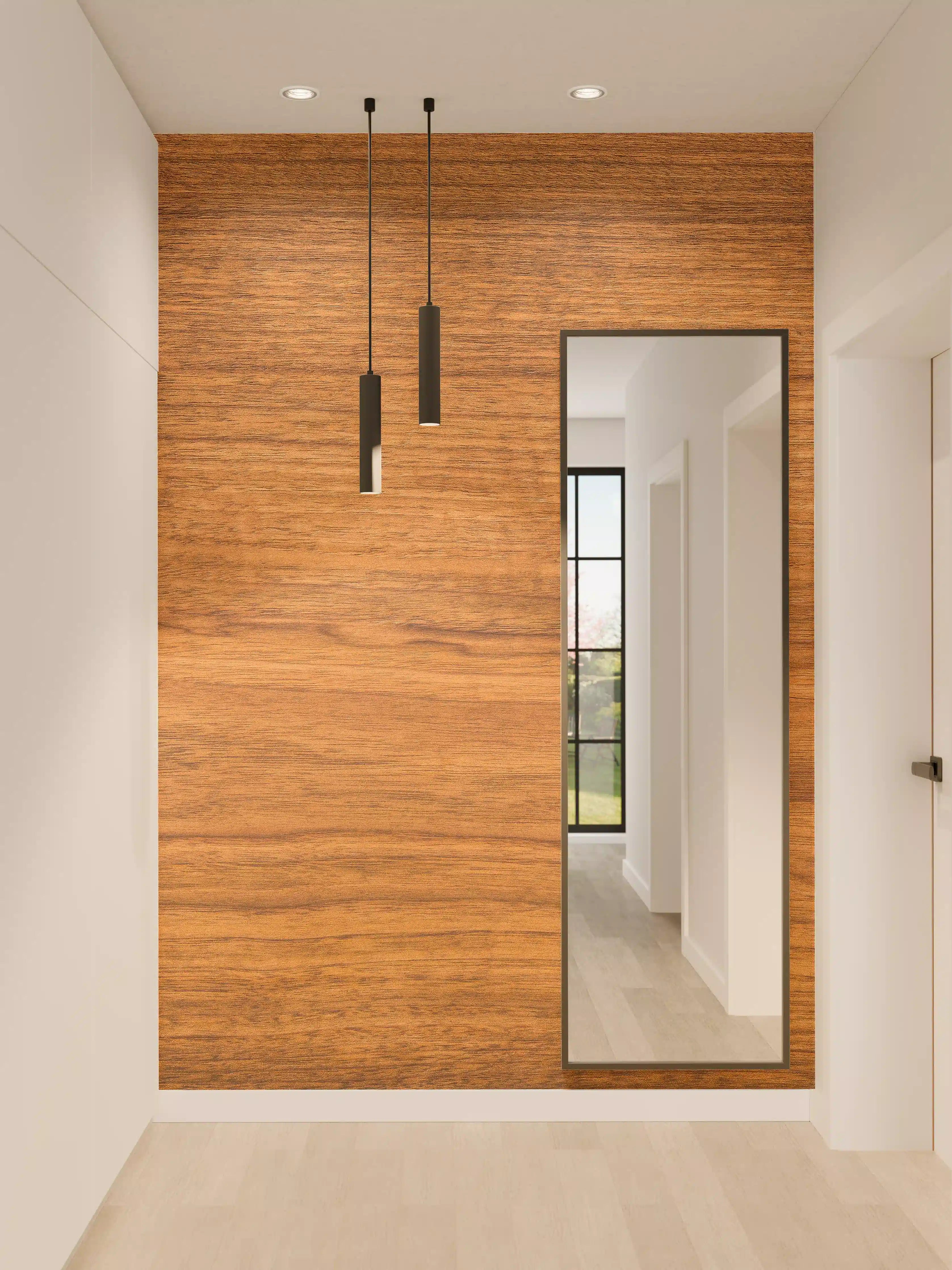 Wandverkleidung Flur - Elegante Grautöne Holzoptik Fliese