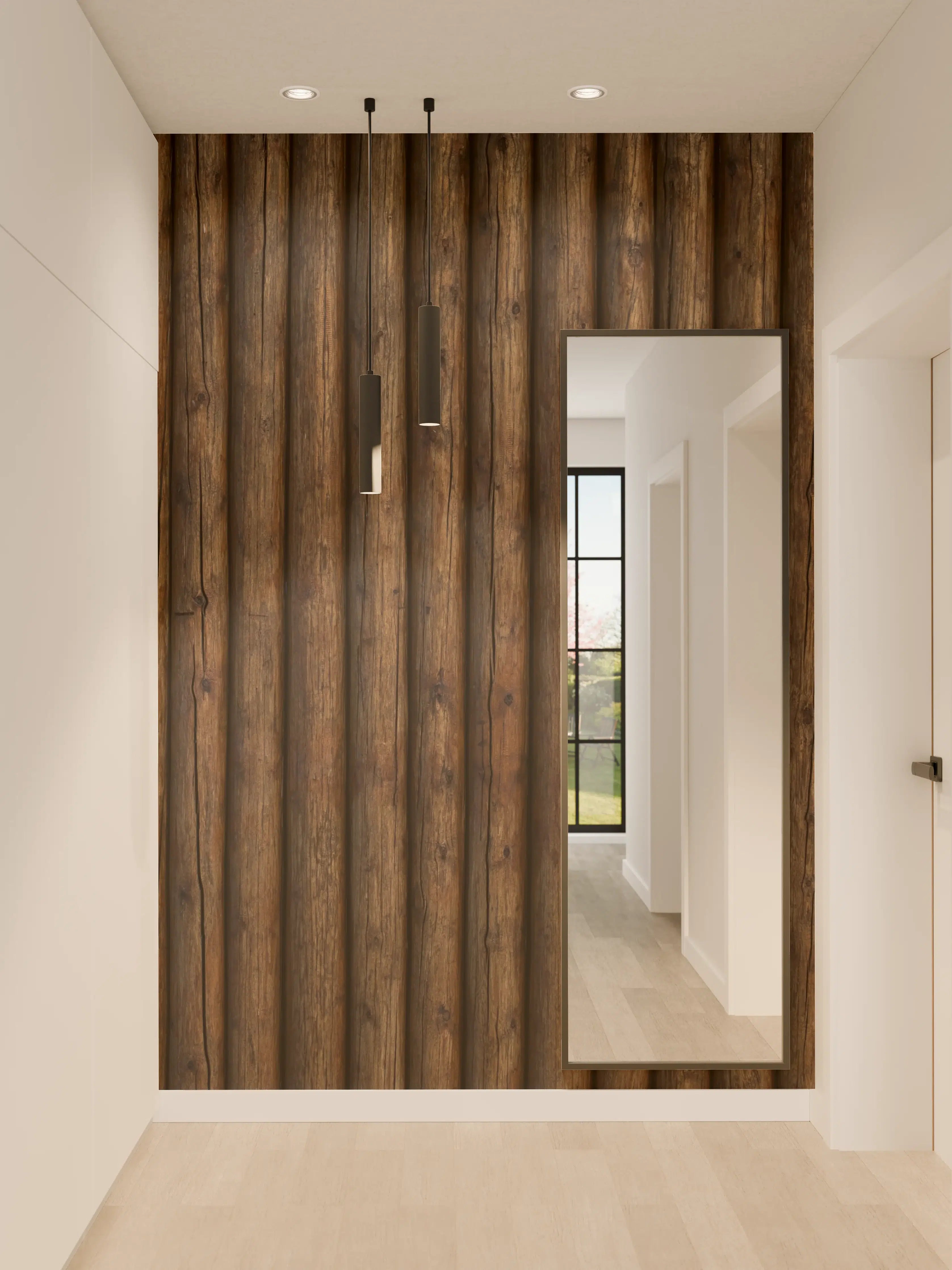 Wandverkleidung Flur - Elegante Grautöne in rustikaler Holzoptik