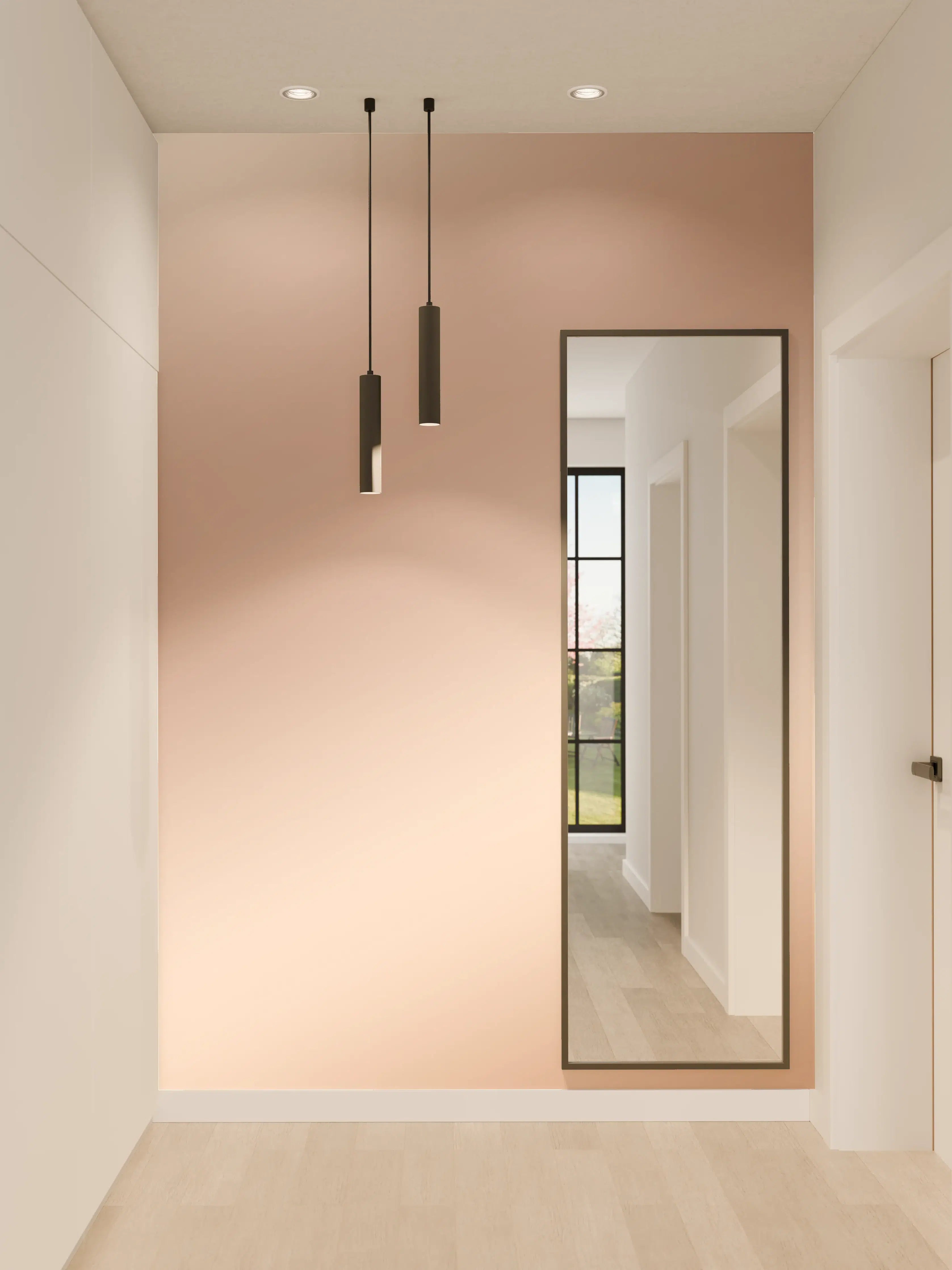 Wandverkleidung Flur - Elegante Metallic-Bronze Wand