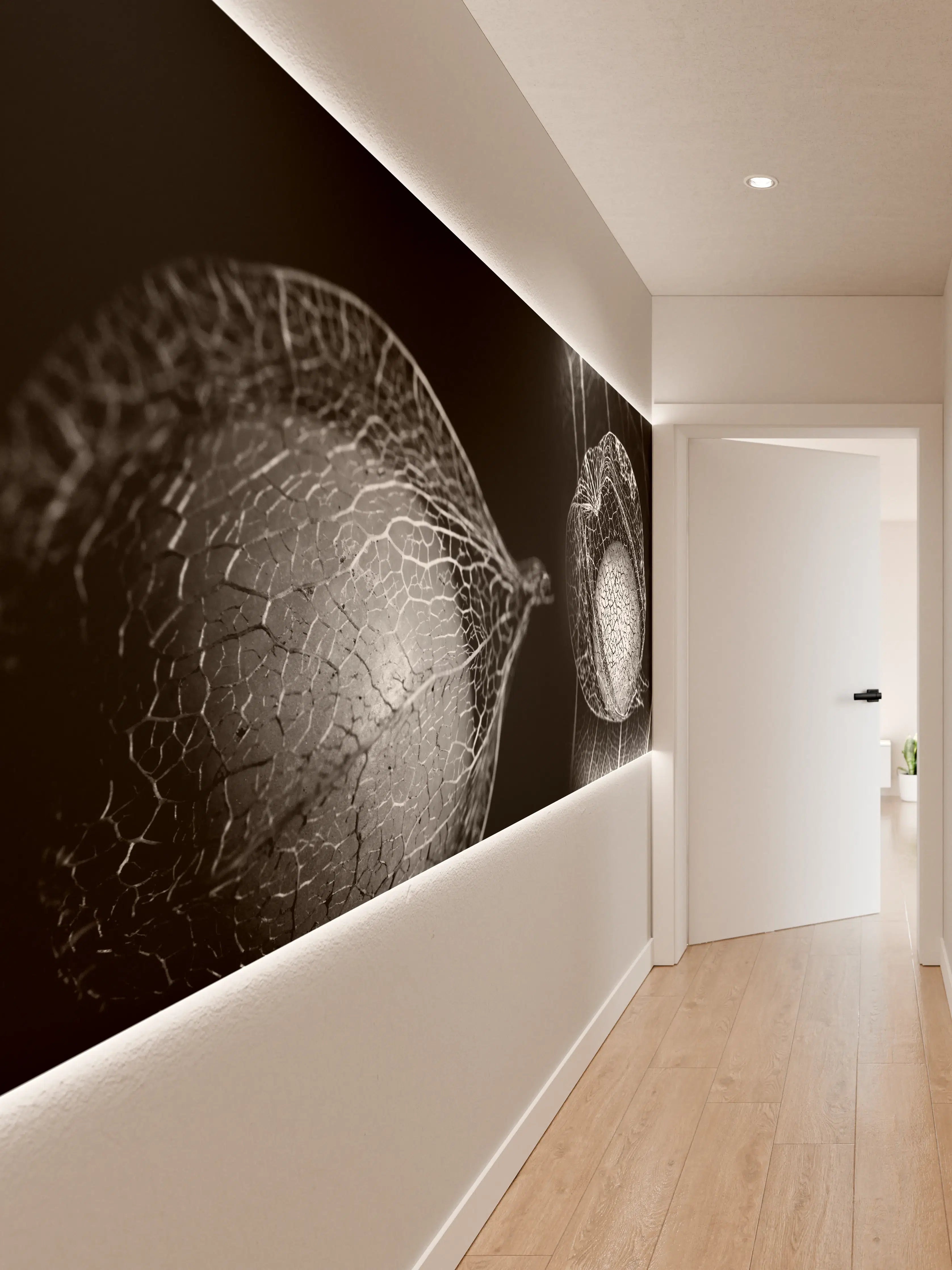 Wandverkleidung Flur - Elegante schwarze Kerzen im Stil des Barock