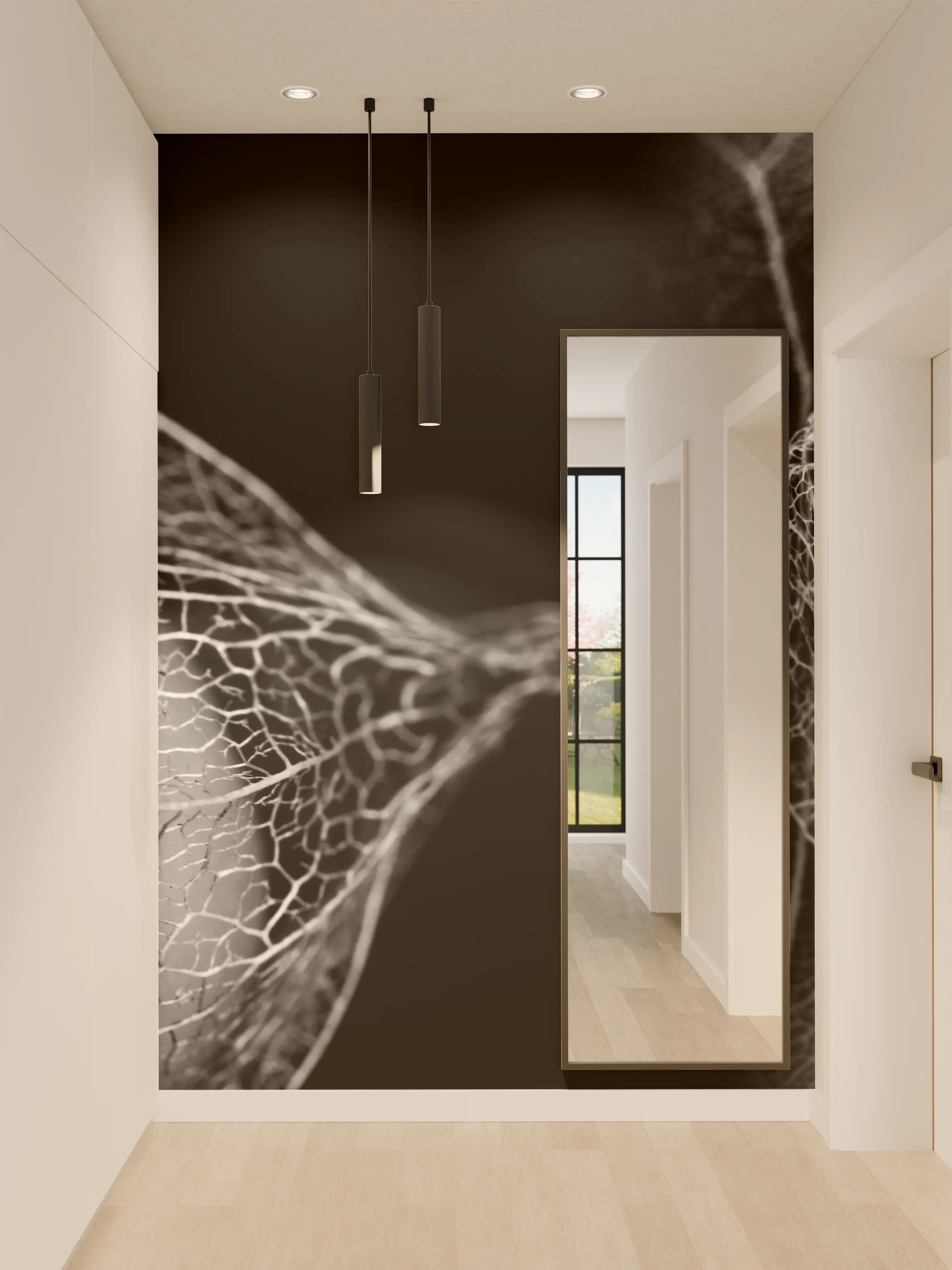 Wandverkleidung Flur - Elegante schwarze Kerzen im Stil des Barock