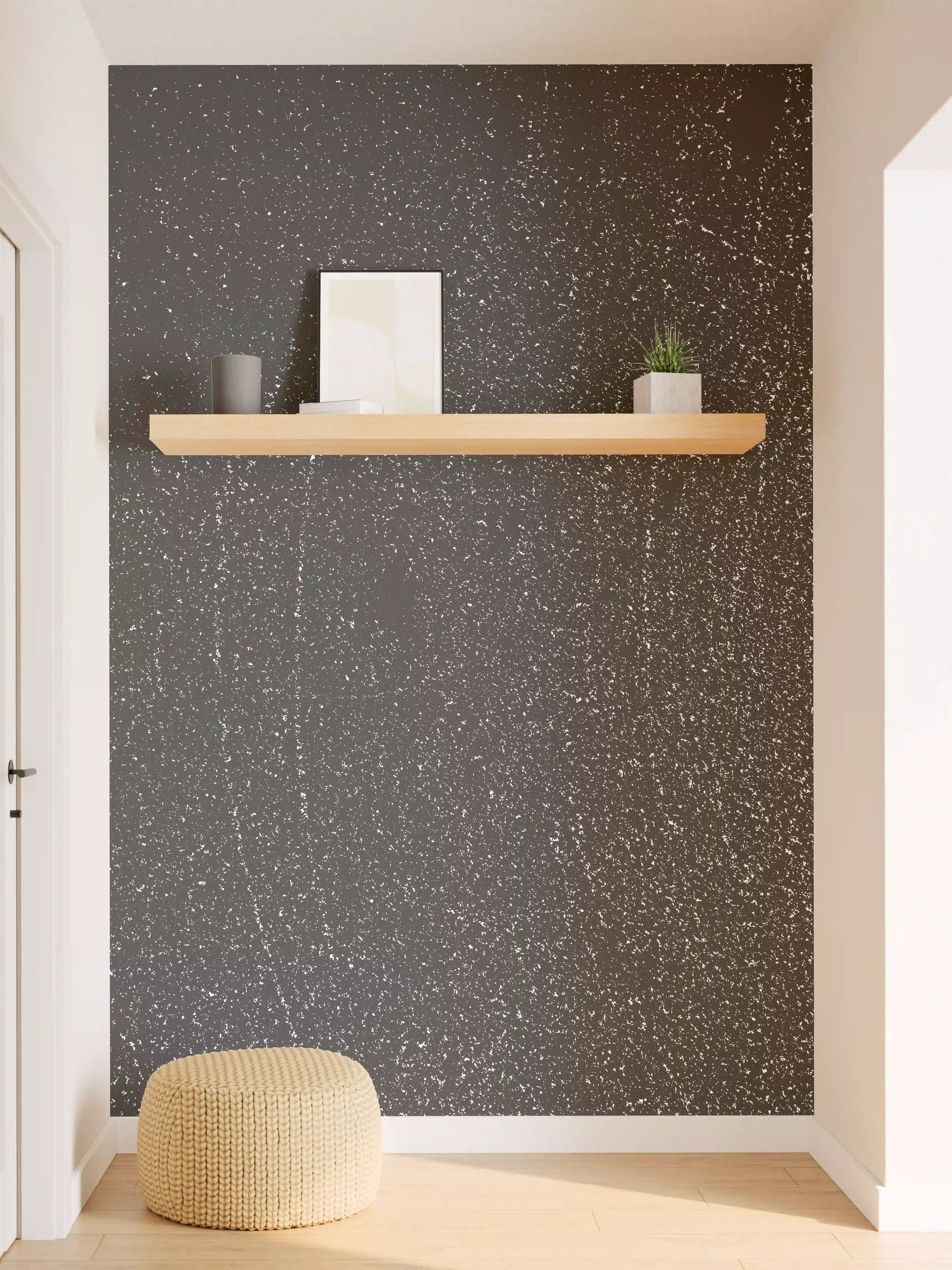 Wandverkleidung Flur - Elegante schwarze Oberfläche mit strukturierter Textur