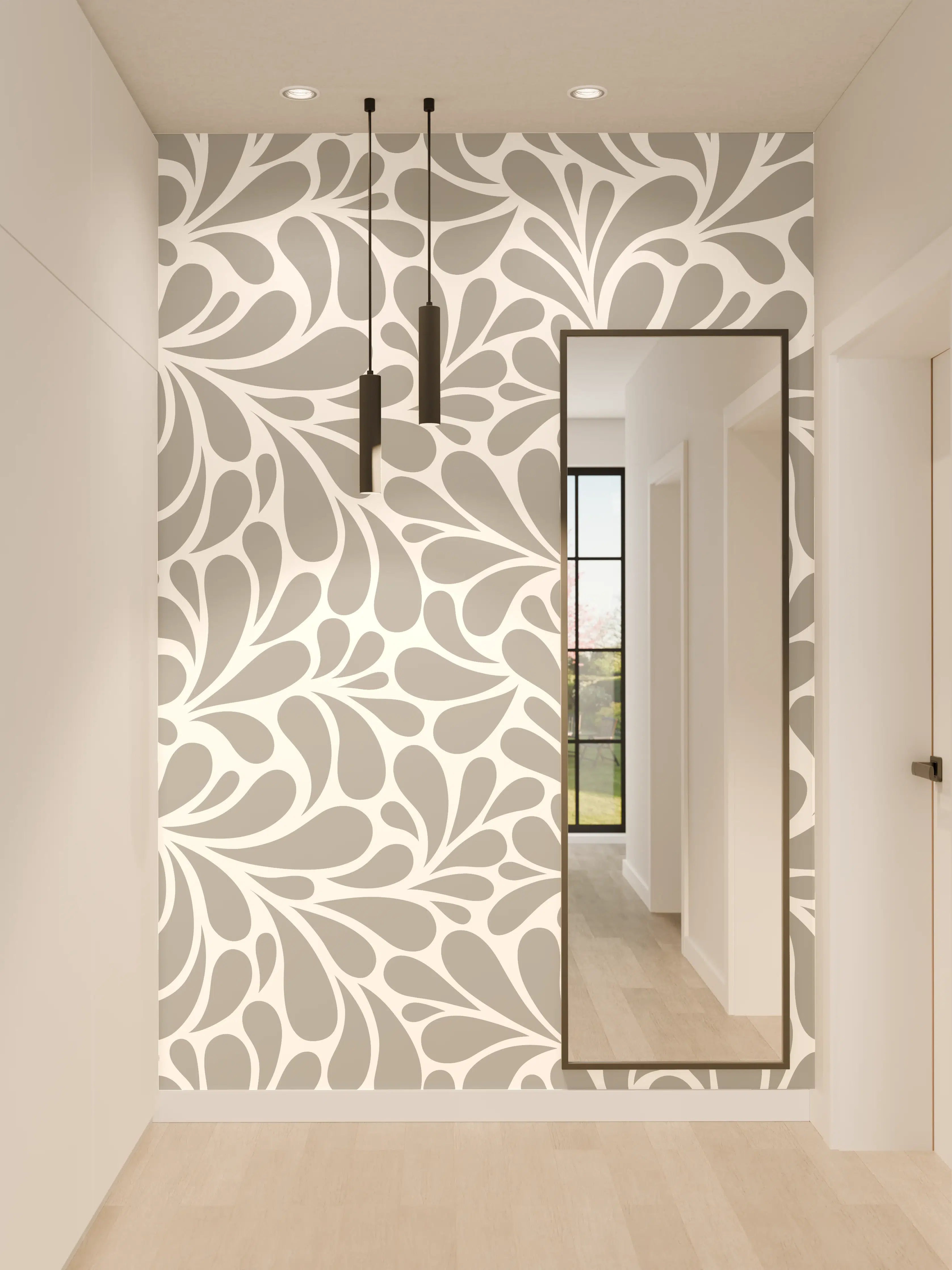 Wandverkleidung Flur - Elegantes Graufliesen-Muster für modernes Design