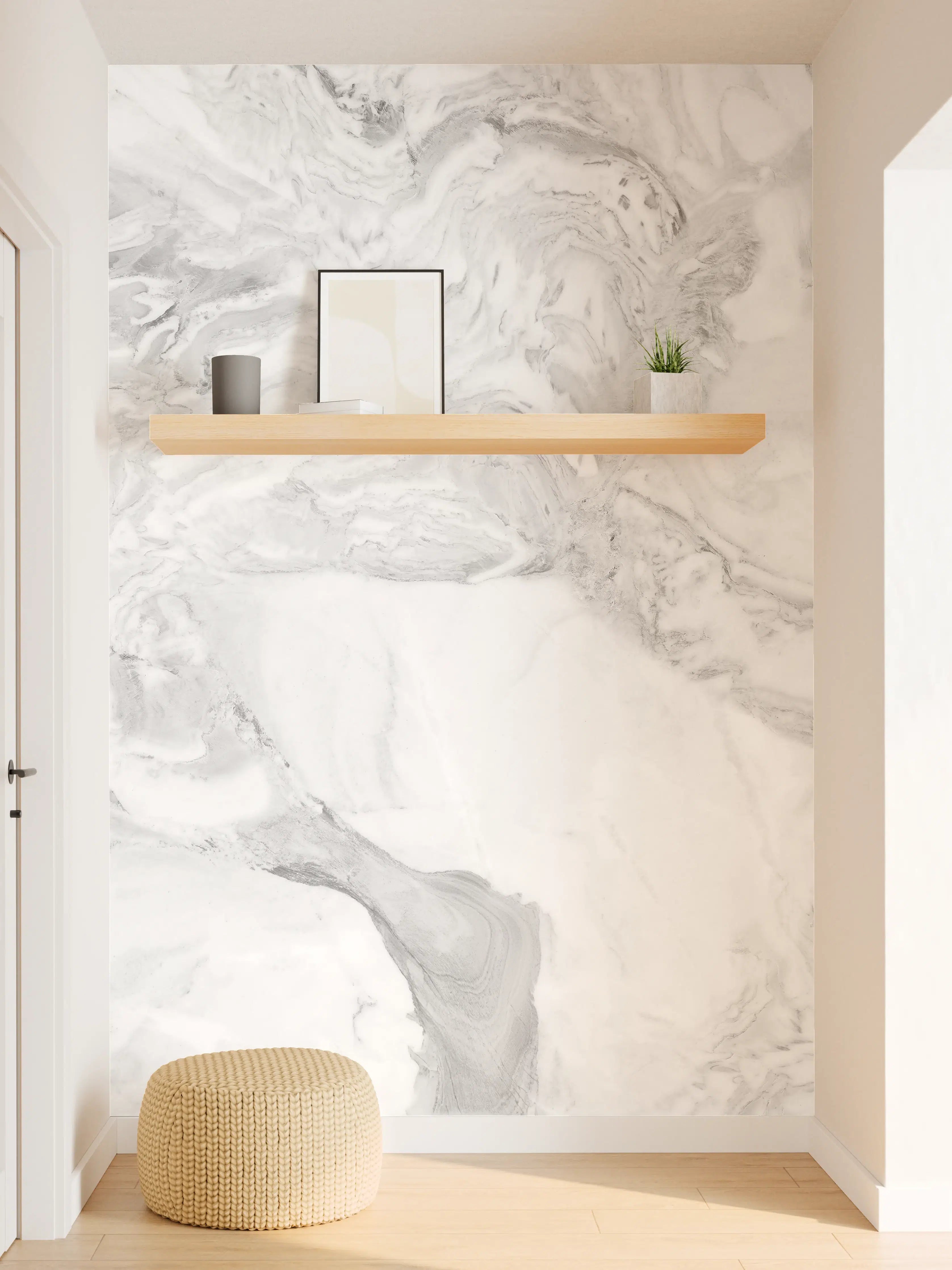 Wandverkleidung Flur - Elfenbein italienischer Marmor