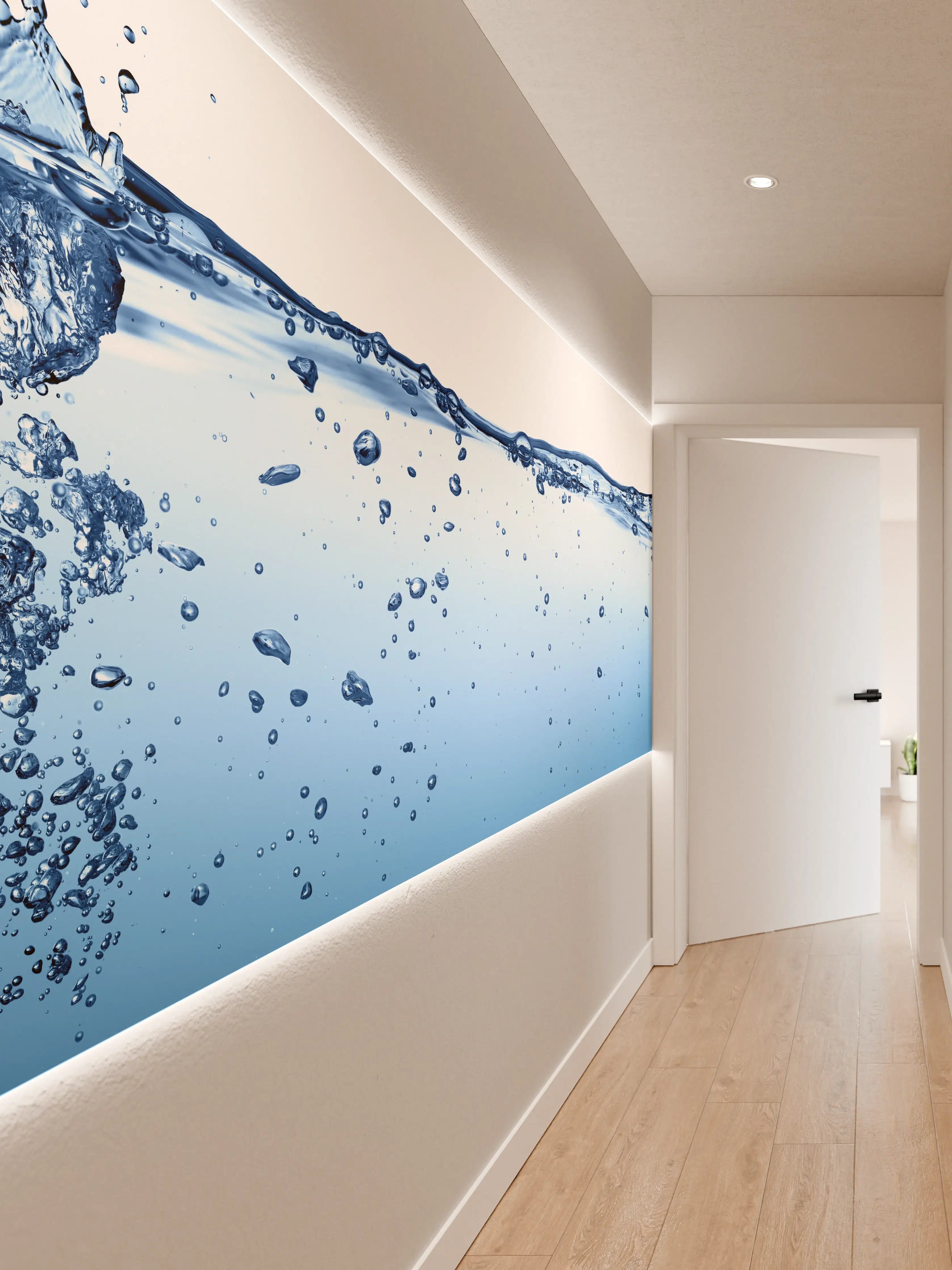 Wandverkleidung Flur - Energie des Wassers