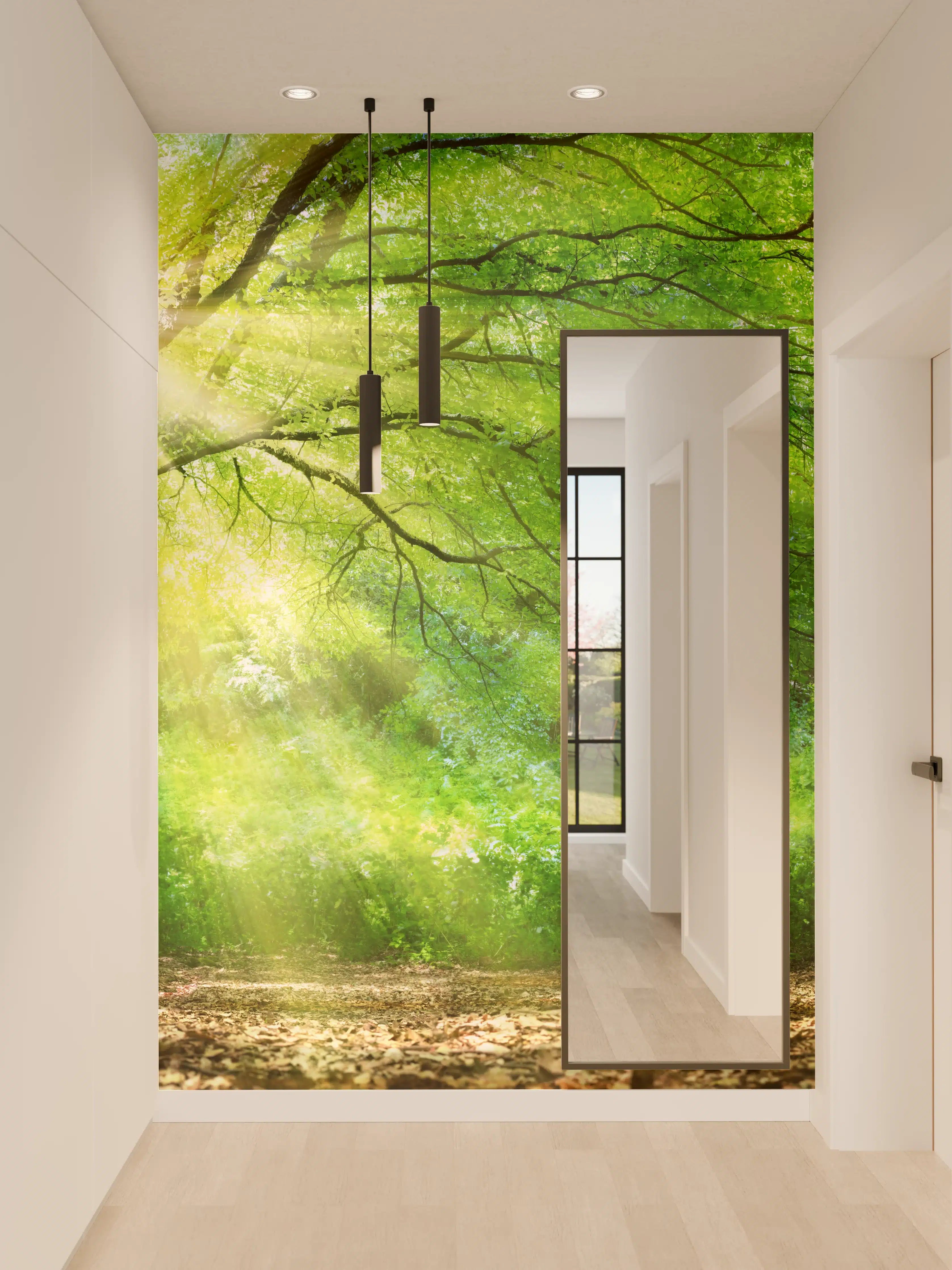 Wandverkleidung Flur - Energiegeladener Wald