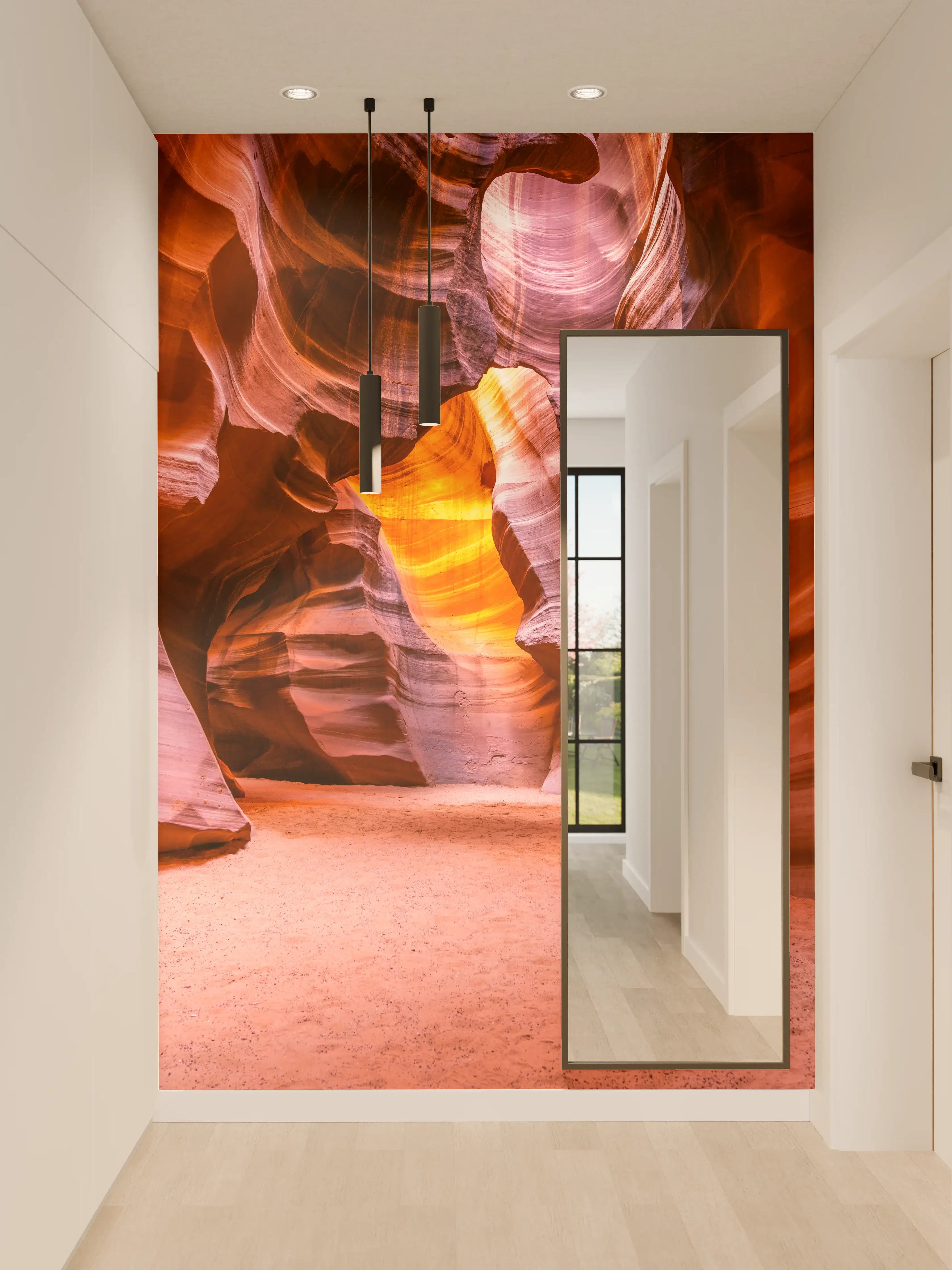 Wandverkleidung Flur - Farbenfrohes Slot Canyon Abenteuer