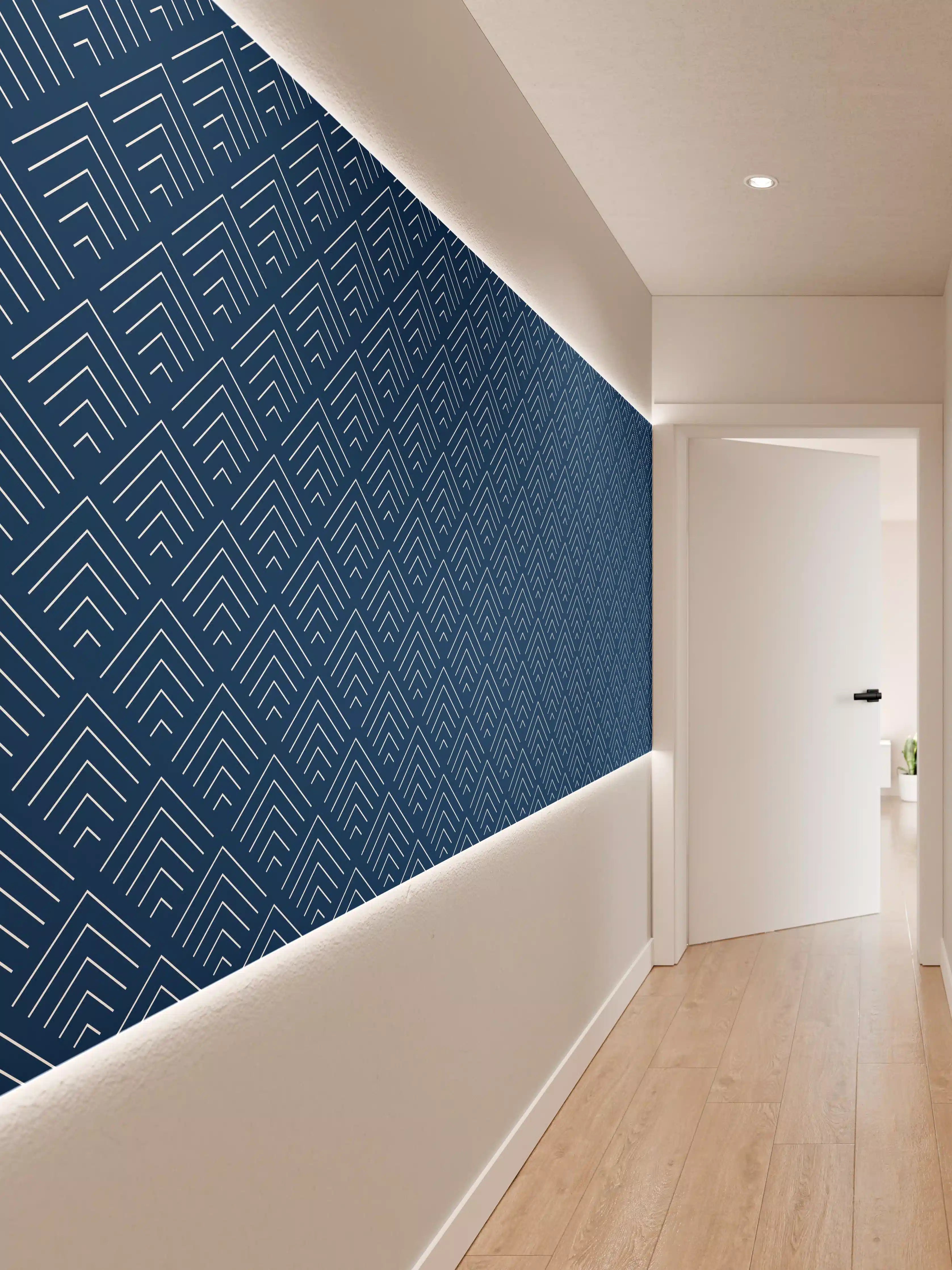 Wandverkleidung Flur - Fein strukturierte Grautöne in Weiß