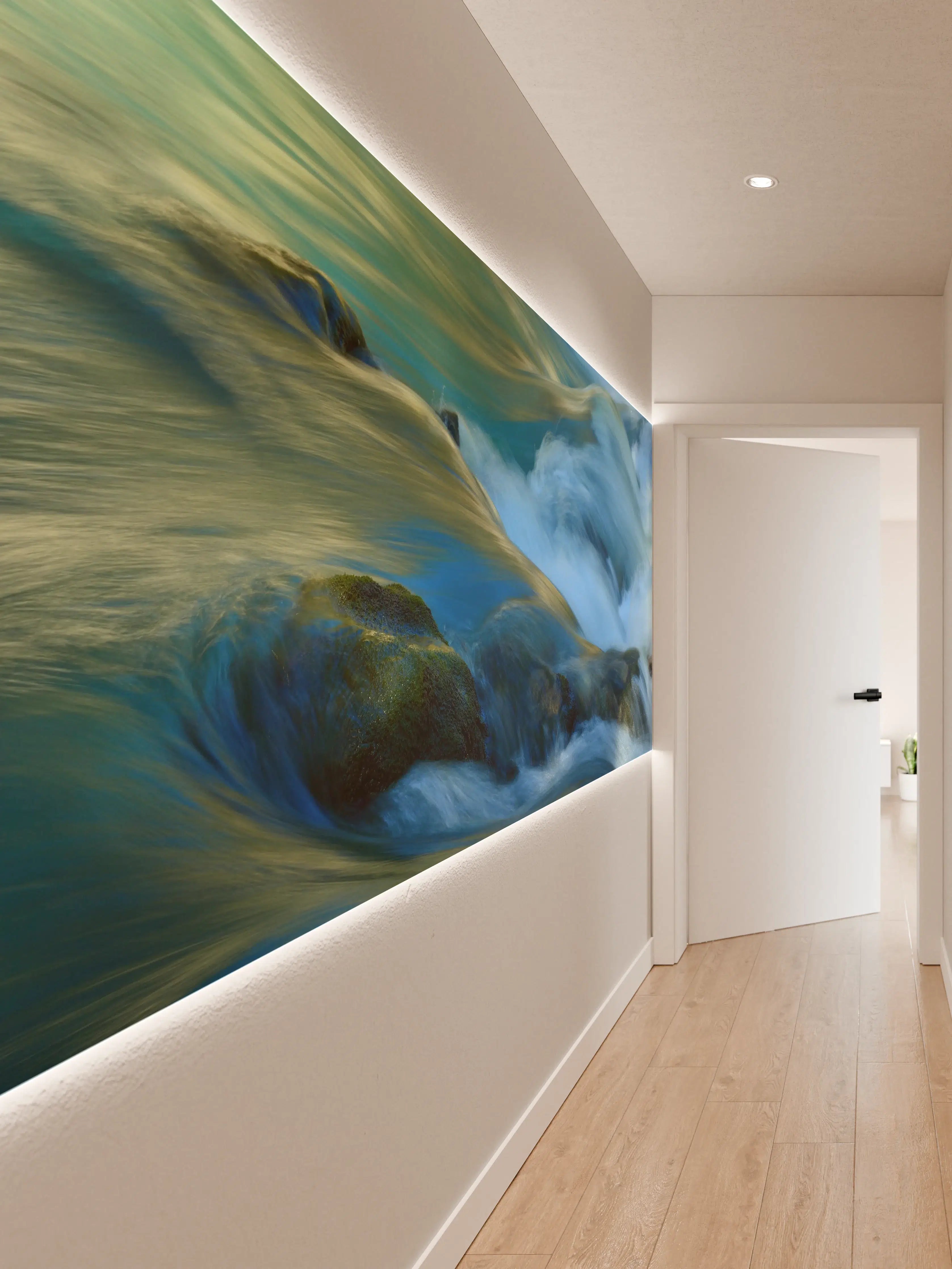 Wandverkleidung Flur - Fließendes Wasser in beeindruckender Naturaufnahme