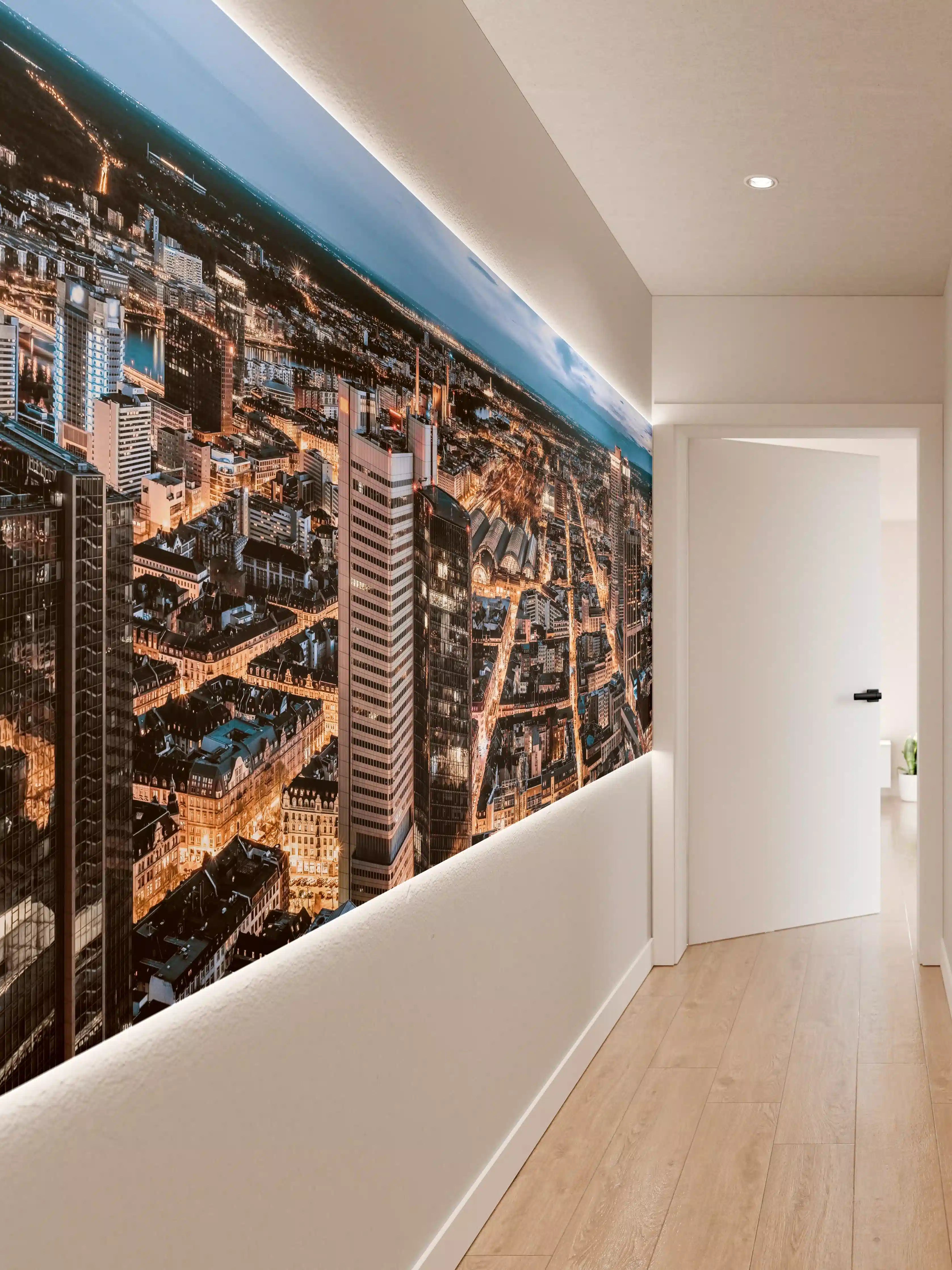 Wandverkleidung Flur - Frankfurt 180-Grad-Panorama