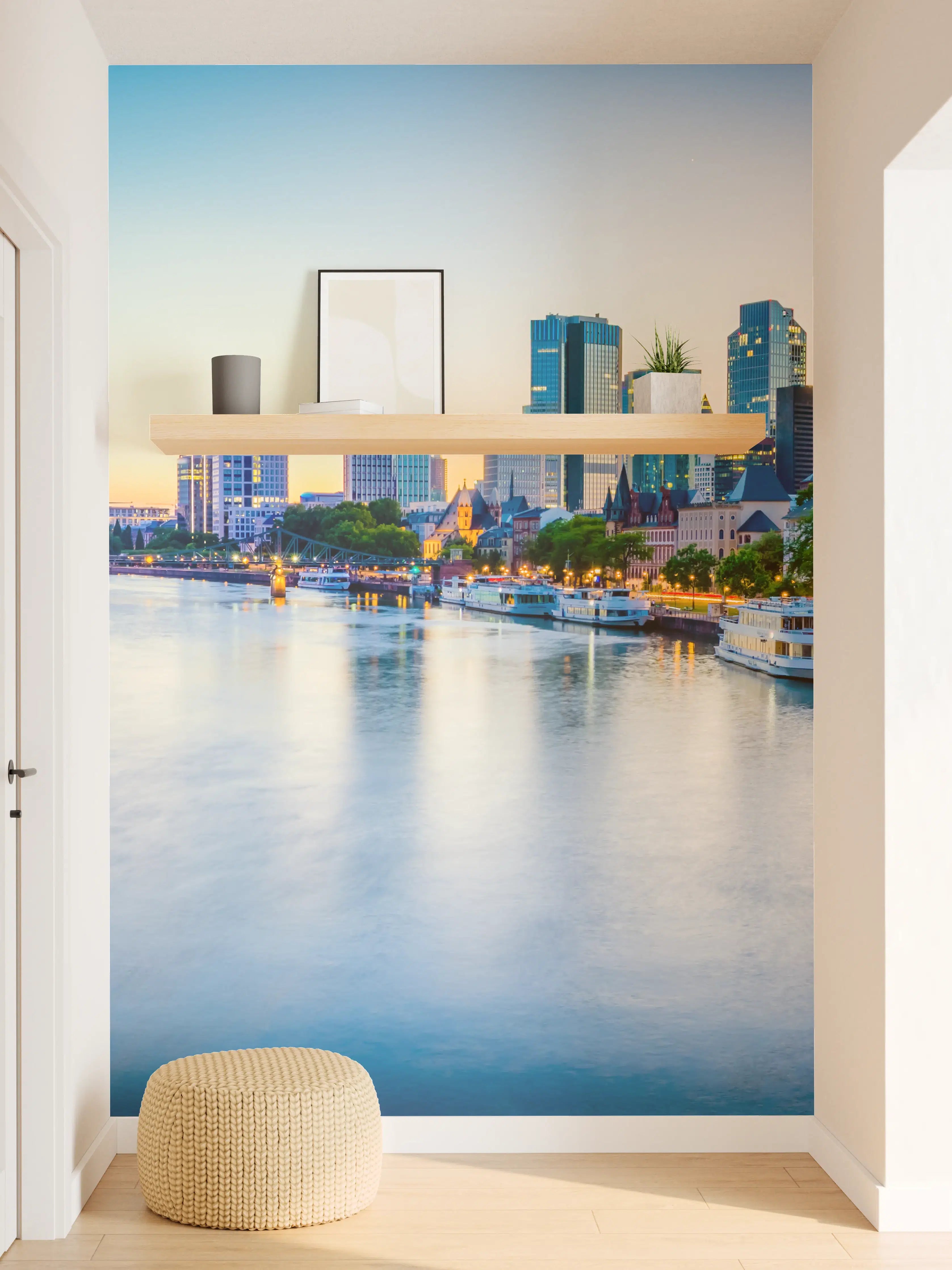 Wandverkleidung Flur - Frankfurt Panorama Ostend