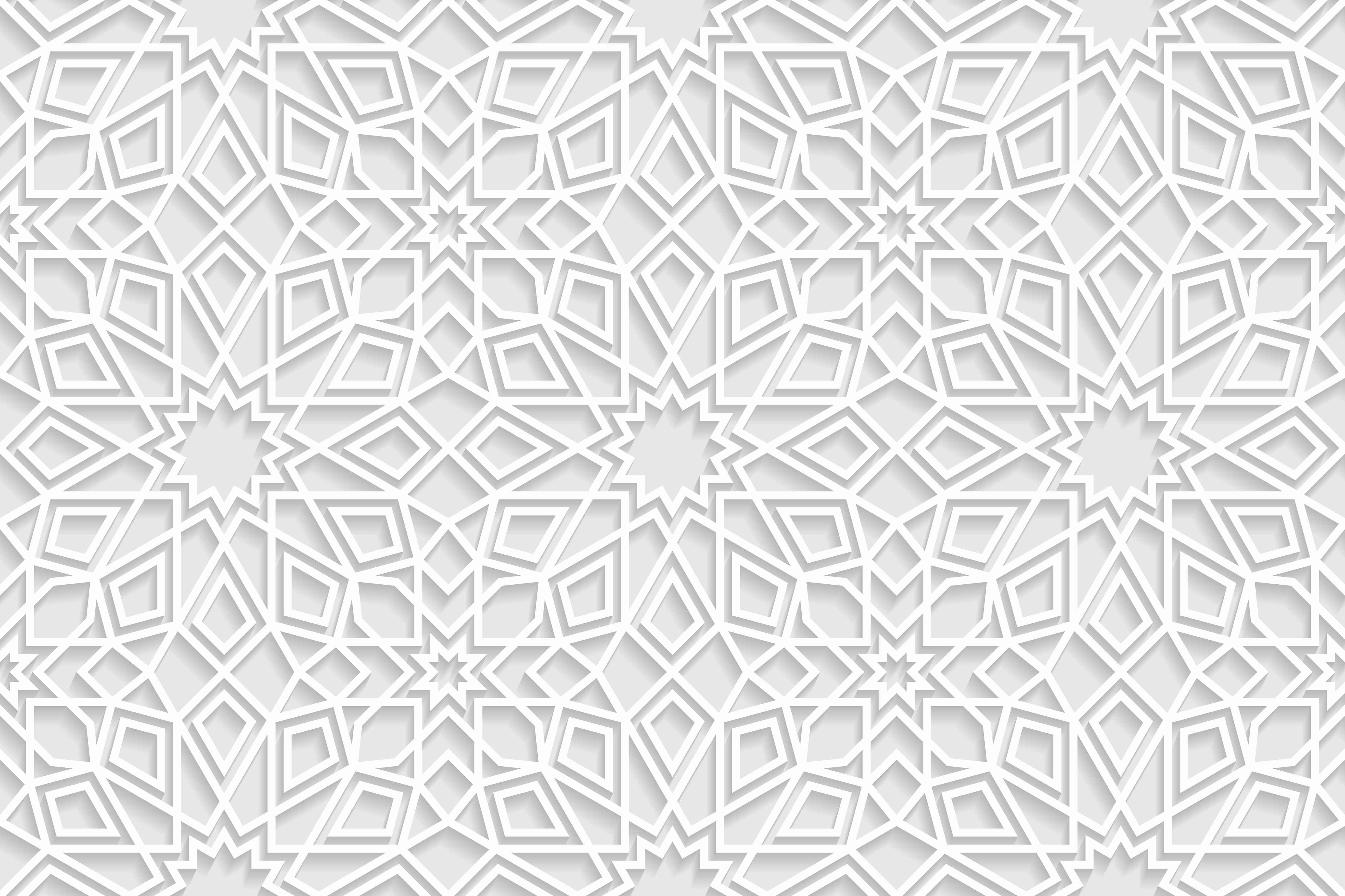 Wandverkleidung Flur-Geometrisches Weiß-Grau Muster
