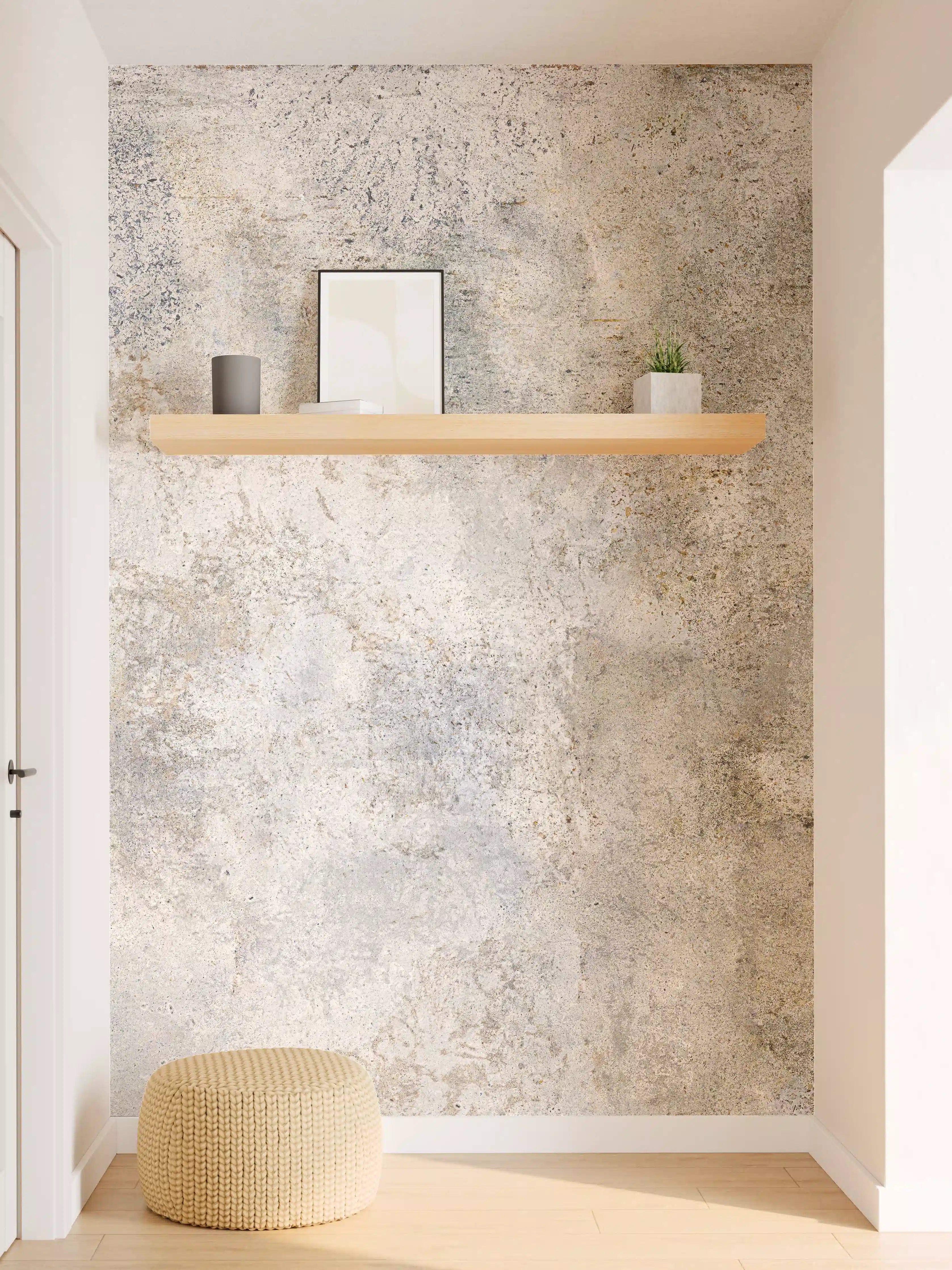 Wandverkleidung Flur - Gräuliche Zement Textur