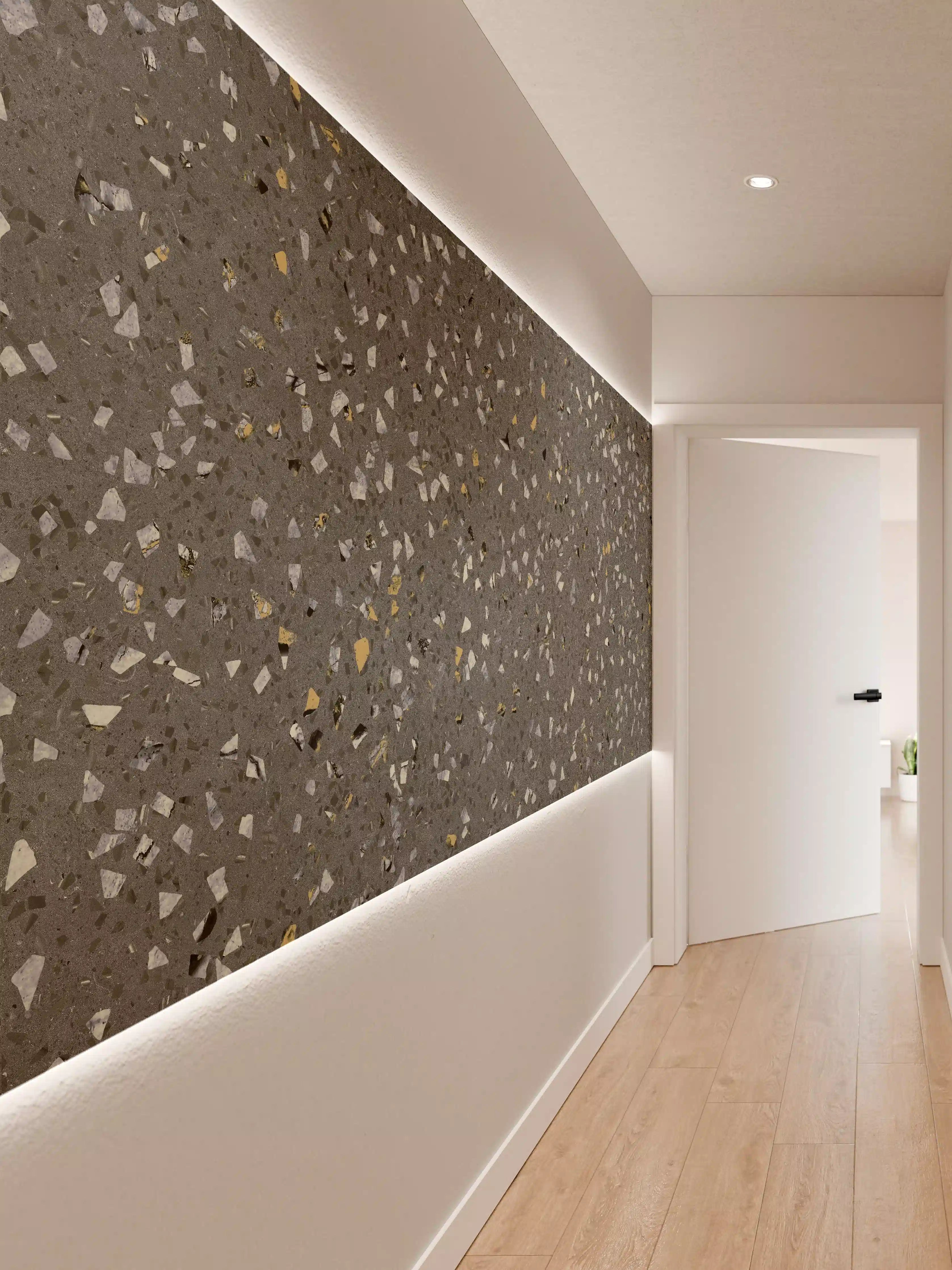 Wandverkleidung Flur - Gräuliches Wandmuster - Marmor