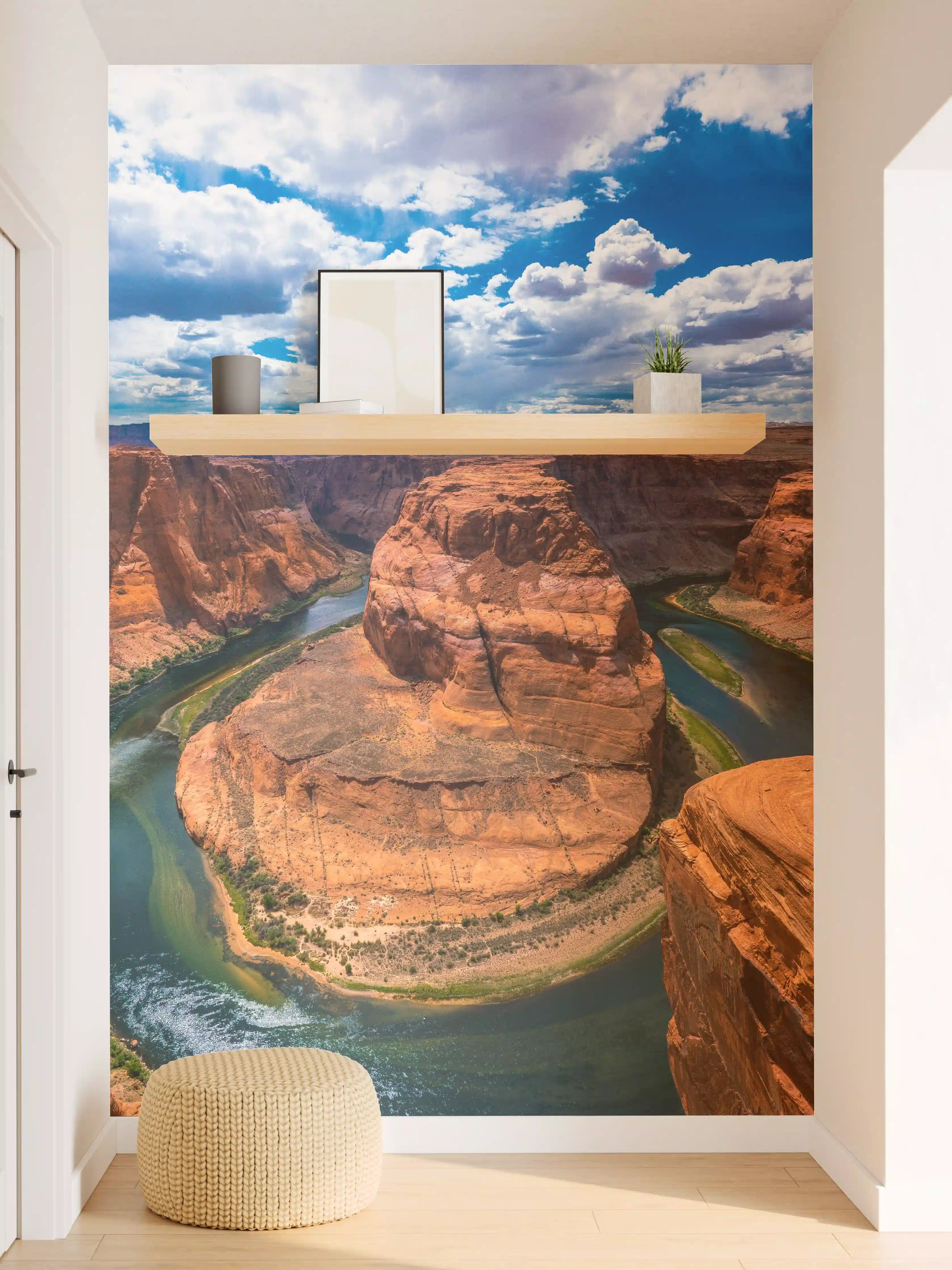 Wandverkleidung Flur - Grandioser Blick auf Horseshoe Bend bei Sonnenlicht