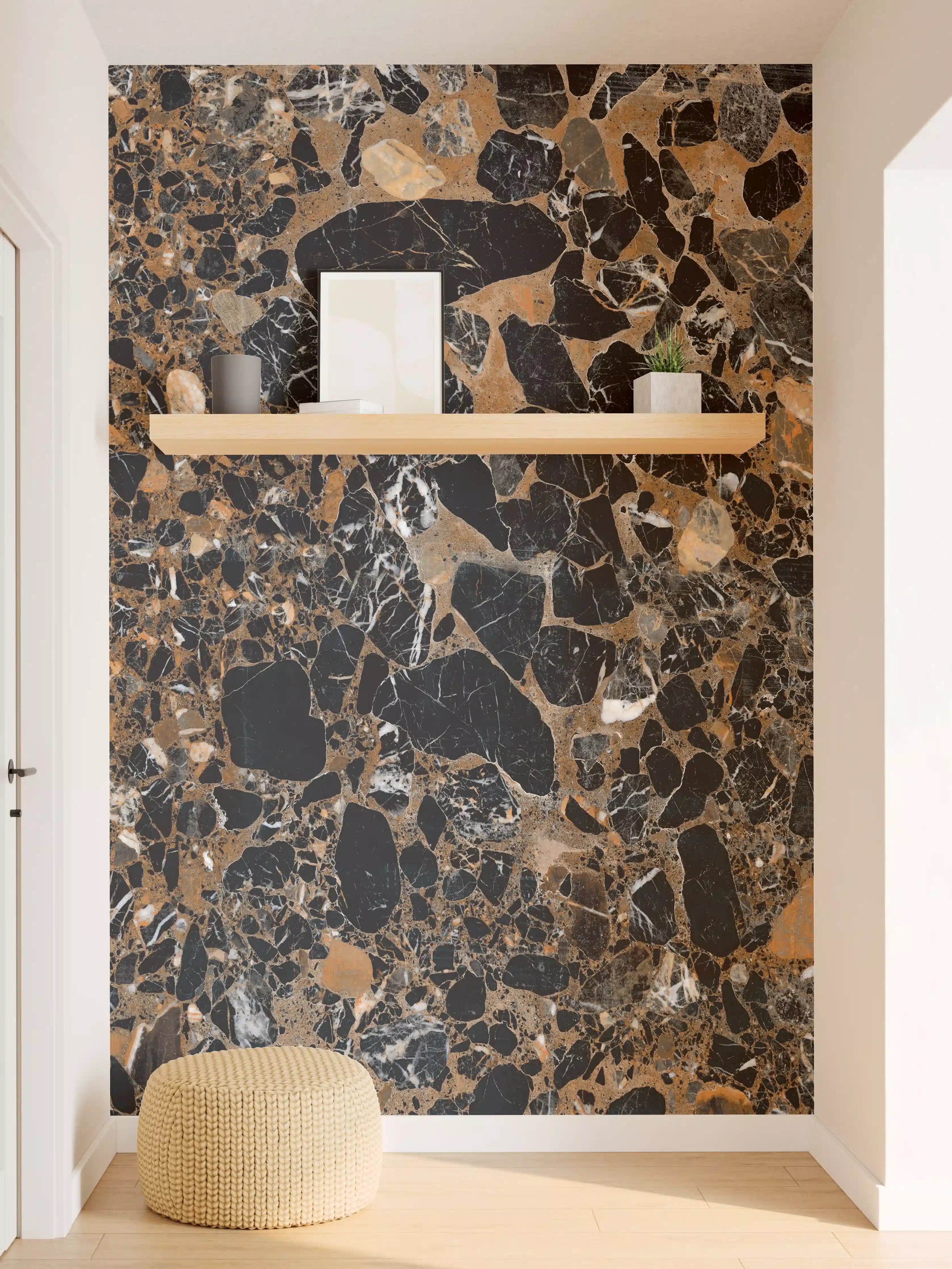 Wandverkleidung Flur - Granit luxus Textur