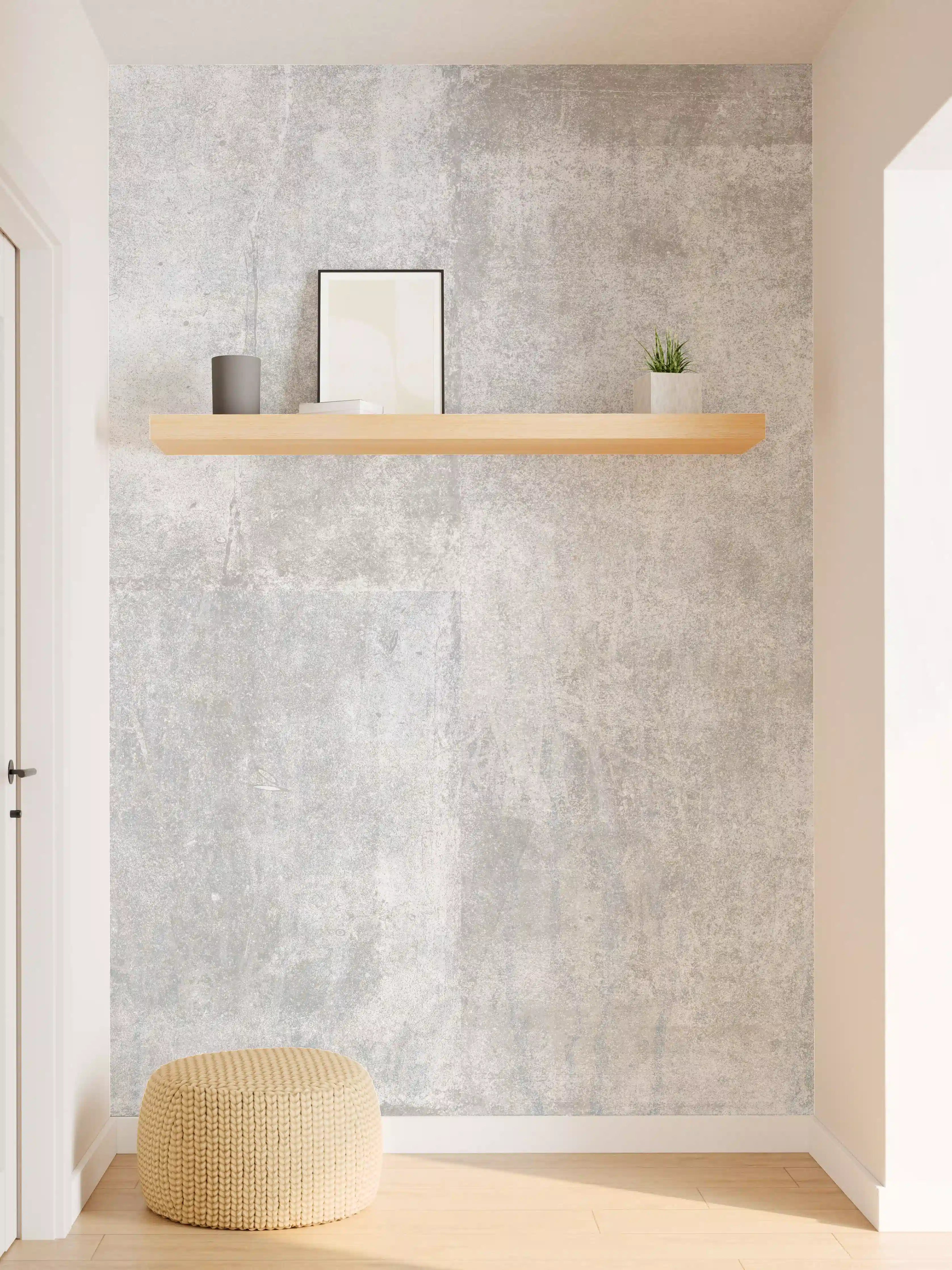 Wandverkleidung Flur - Grau-Weiße Zementwand Textur