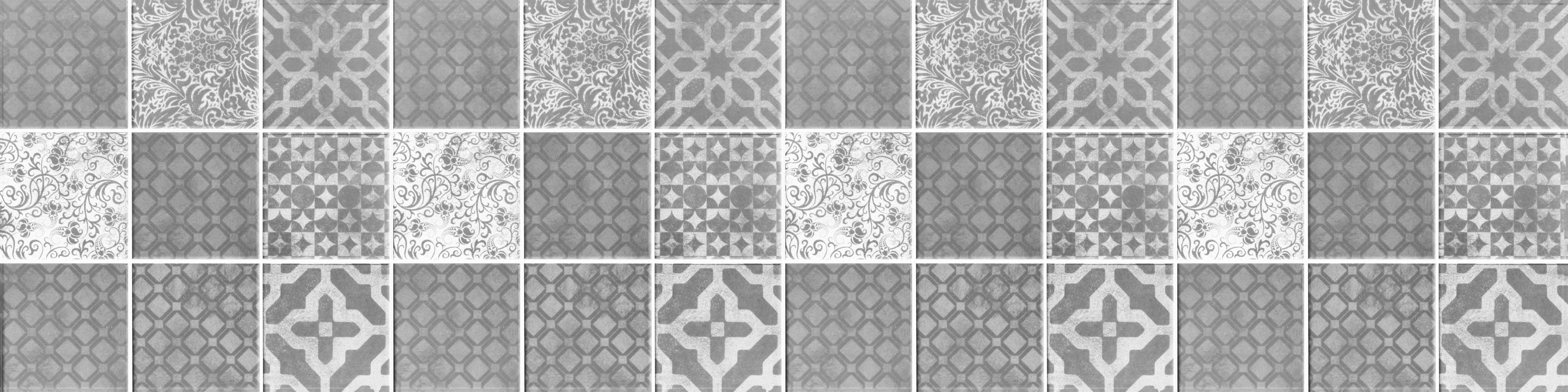 Wandverkleidung Flur-Grau weiße Vintage Mosaik Textur