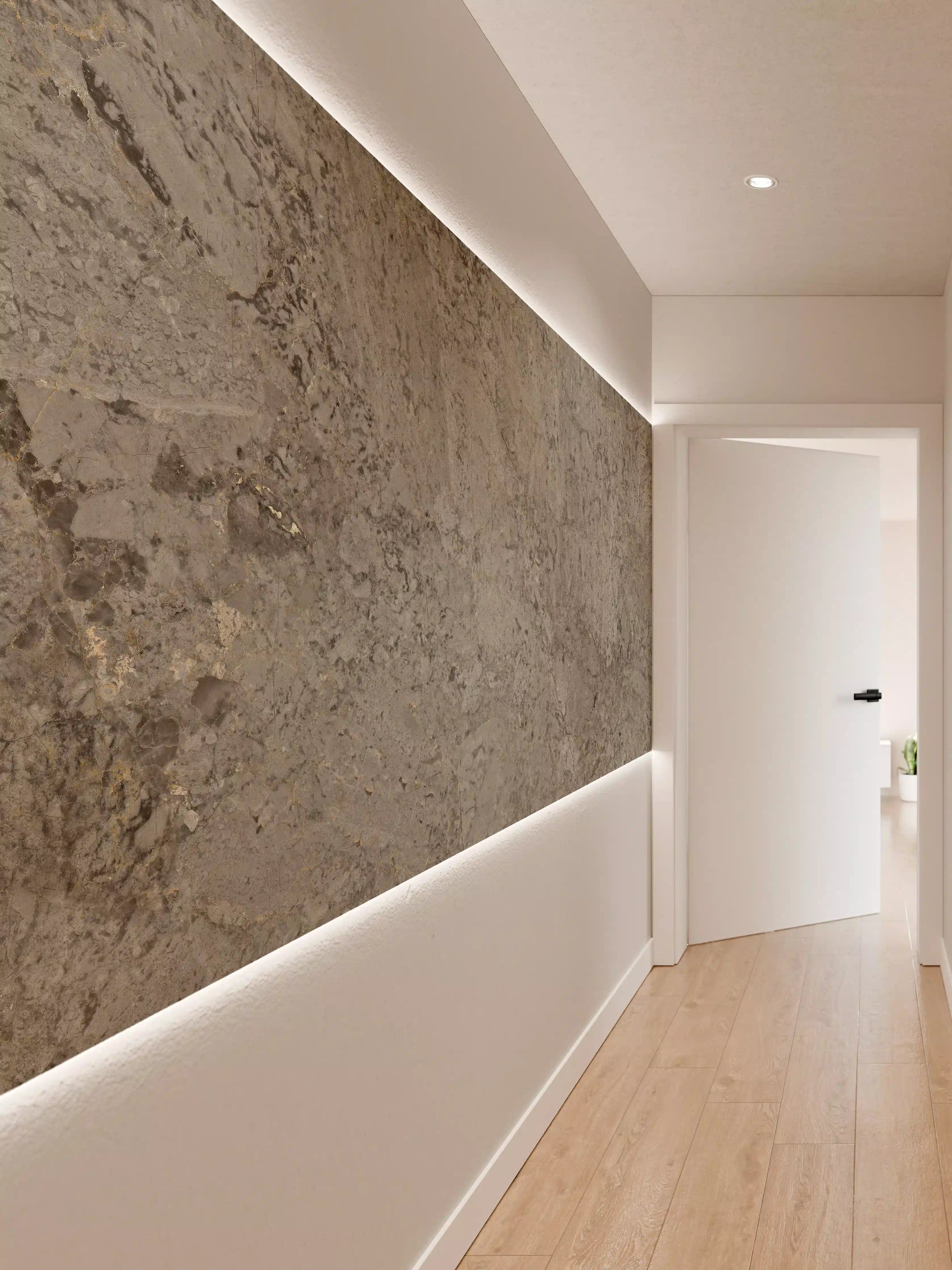 Wandverkleidung Flur - Graue Granit Textur