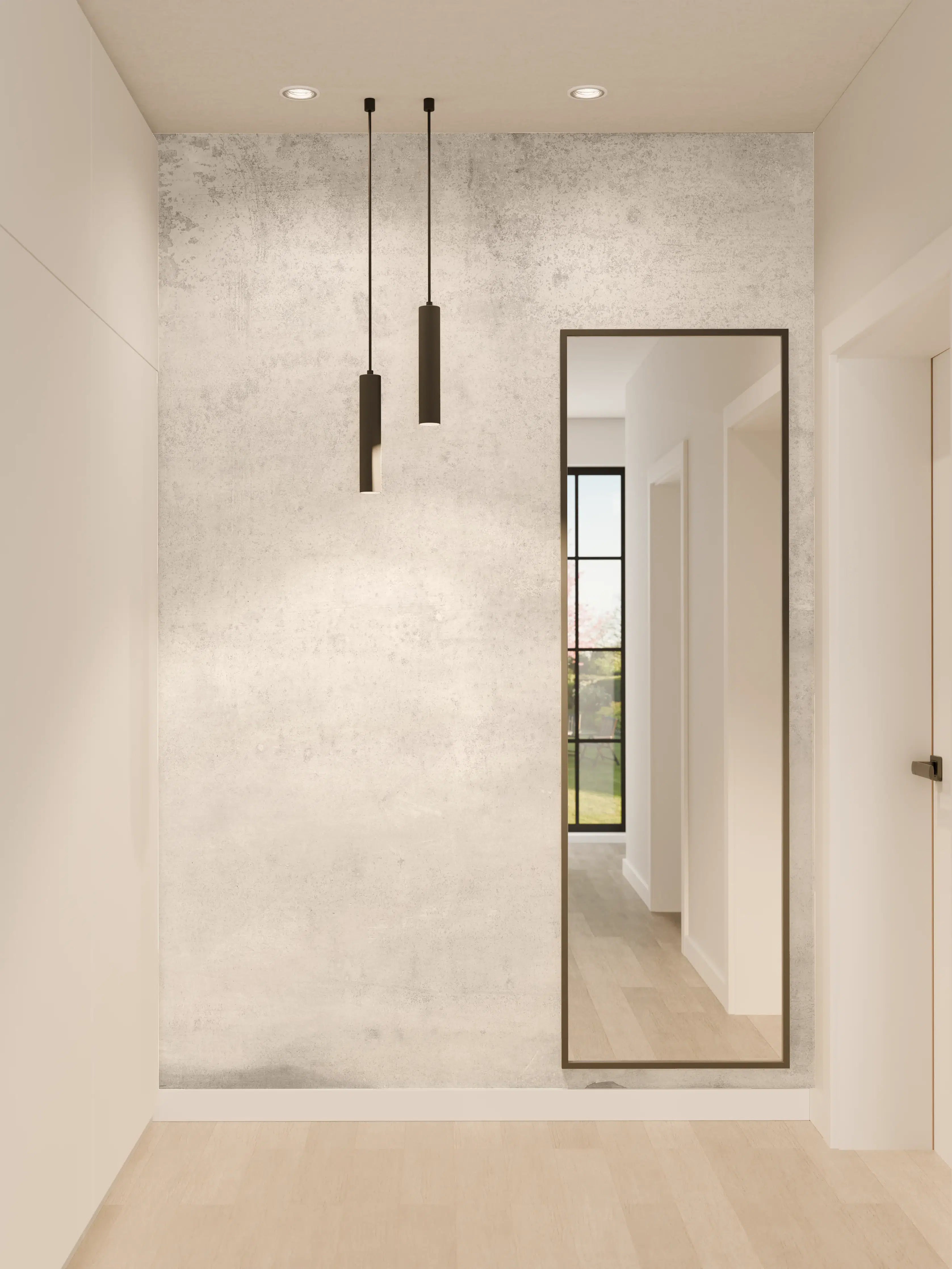 Wandverkleidung Flur - Graue Grunge Betonwand